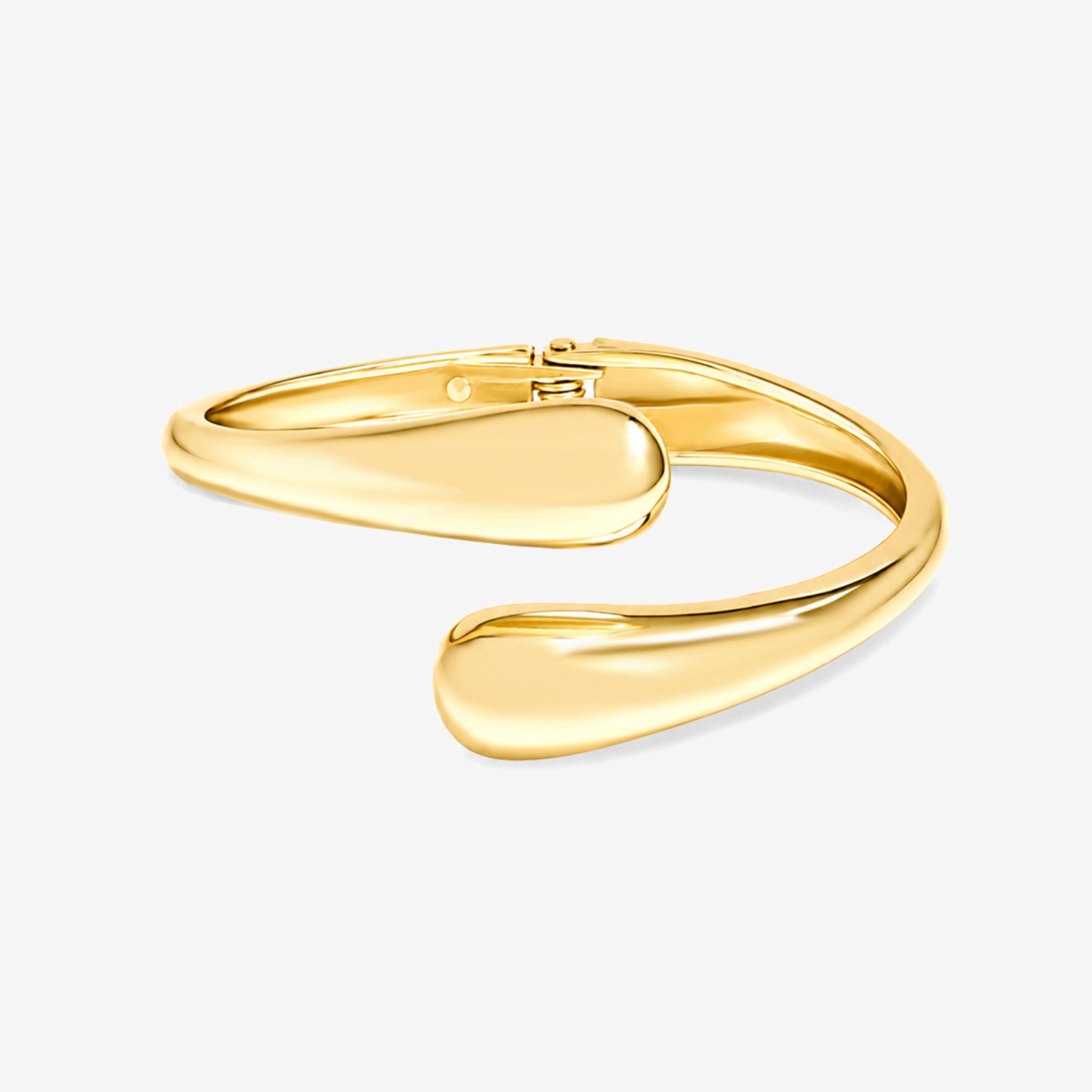 Gold - Jon Richard - Gold Polished Open Bangle - 1