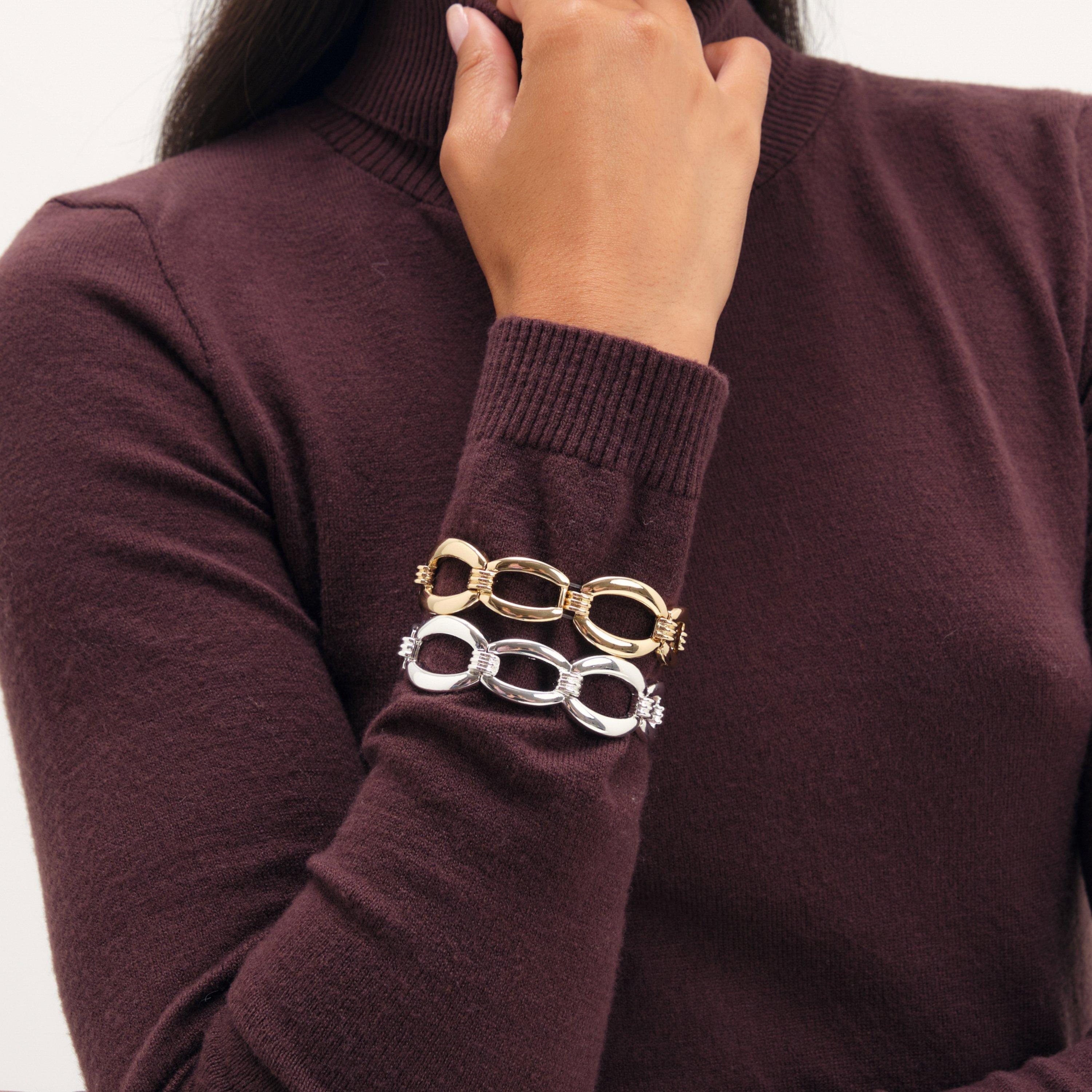 Gold - Jon Richard - Gold Plated Chain Stretch Bracelet - 3
