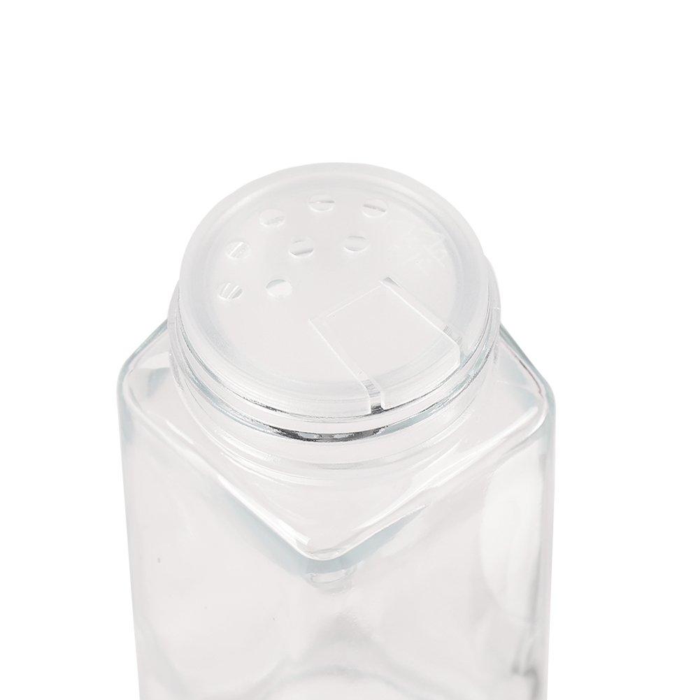 Clear - LIFE IDEAS - 12Pcs Glass Spice Jars with Metal Lids Kit - 9