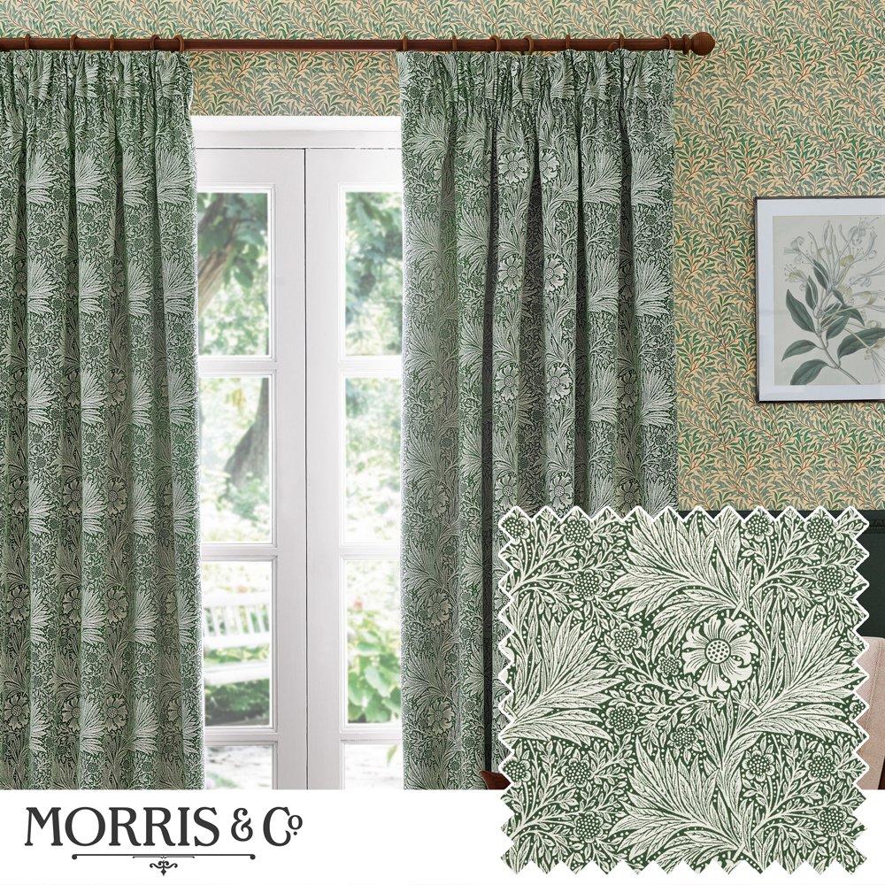 Marigold Fully Lined Jacquard Floral Pencil Pleat