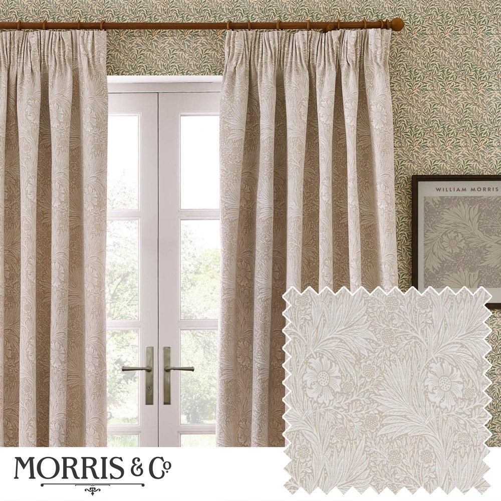 Marigold Fully Lined Jacquard Floral Pencil Pleat