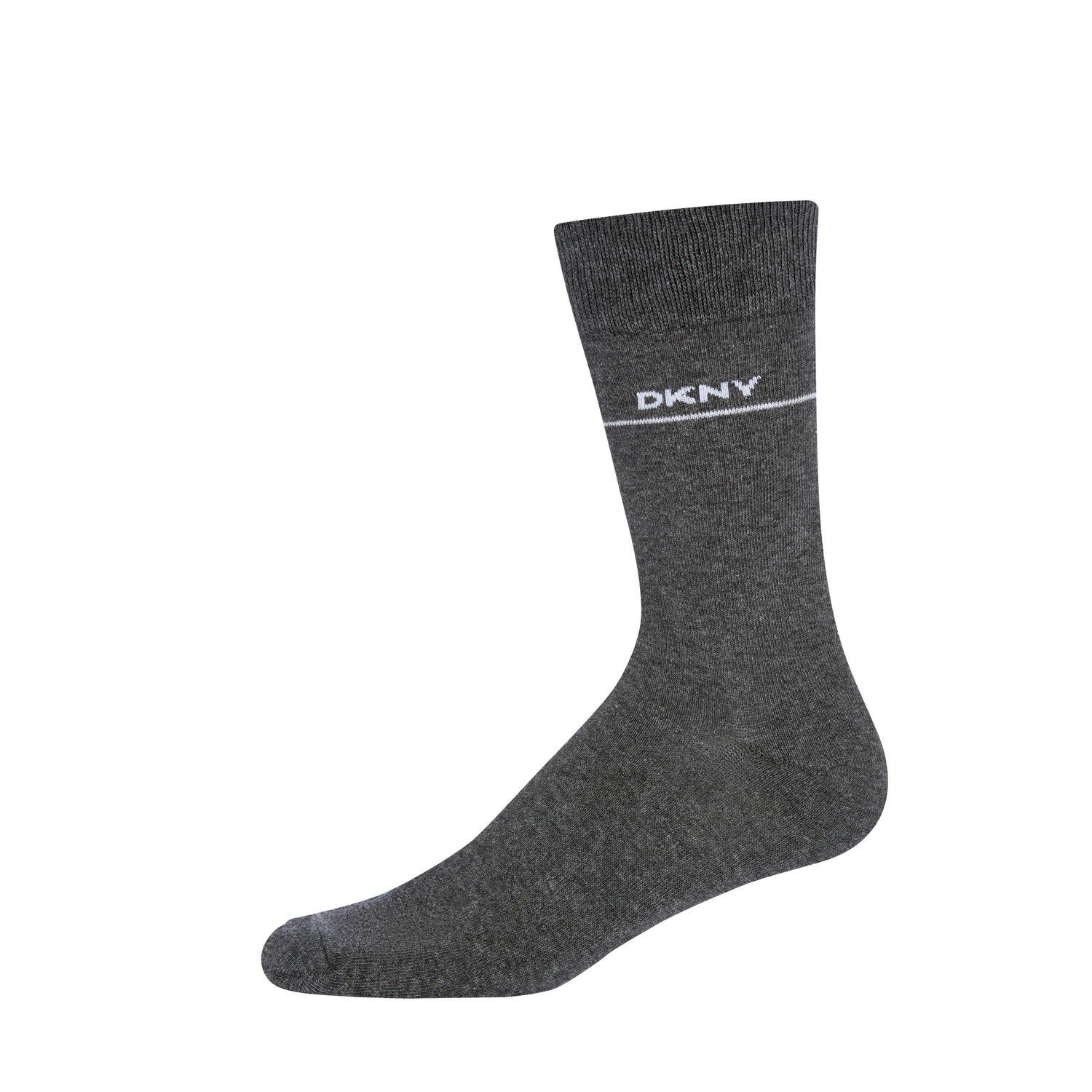 Black/Grey/Chrc - DKNY - 3 pack Mens Socks - 3