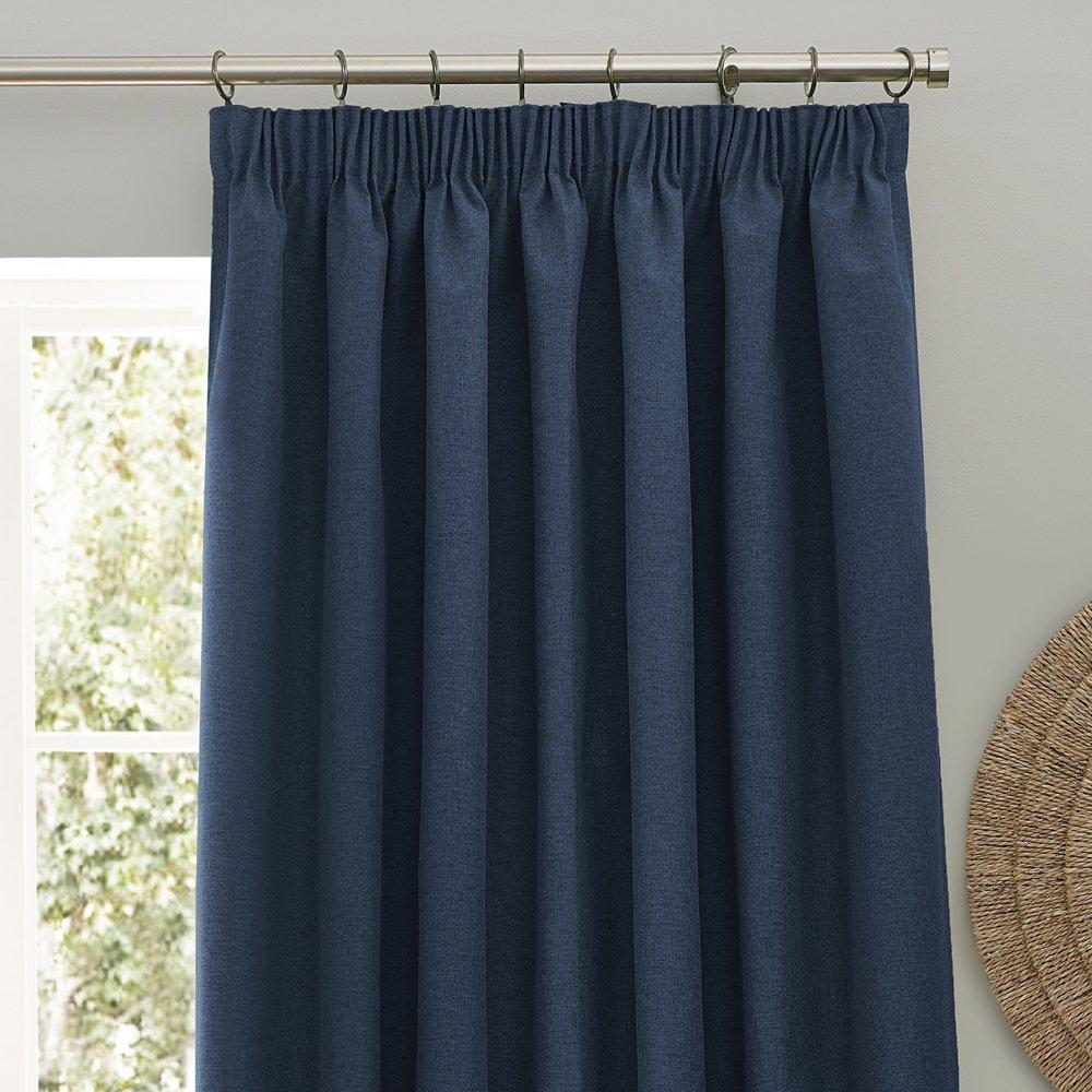 Midnight - Furn - Dawn Textured Blackout Pencil Pleat Curtains - 3