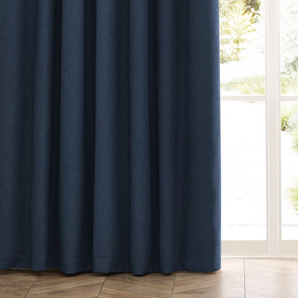 Midnight - Furn - Dawn Textured Blackout Pencil Pleat Curtains - 4