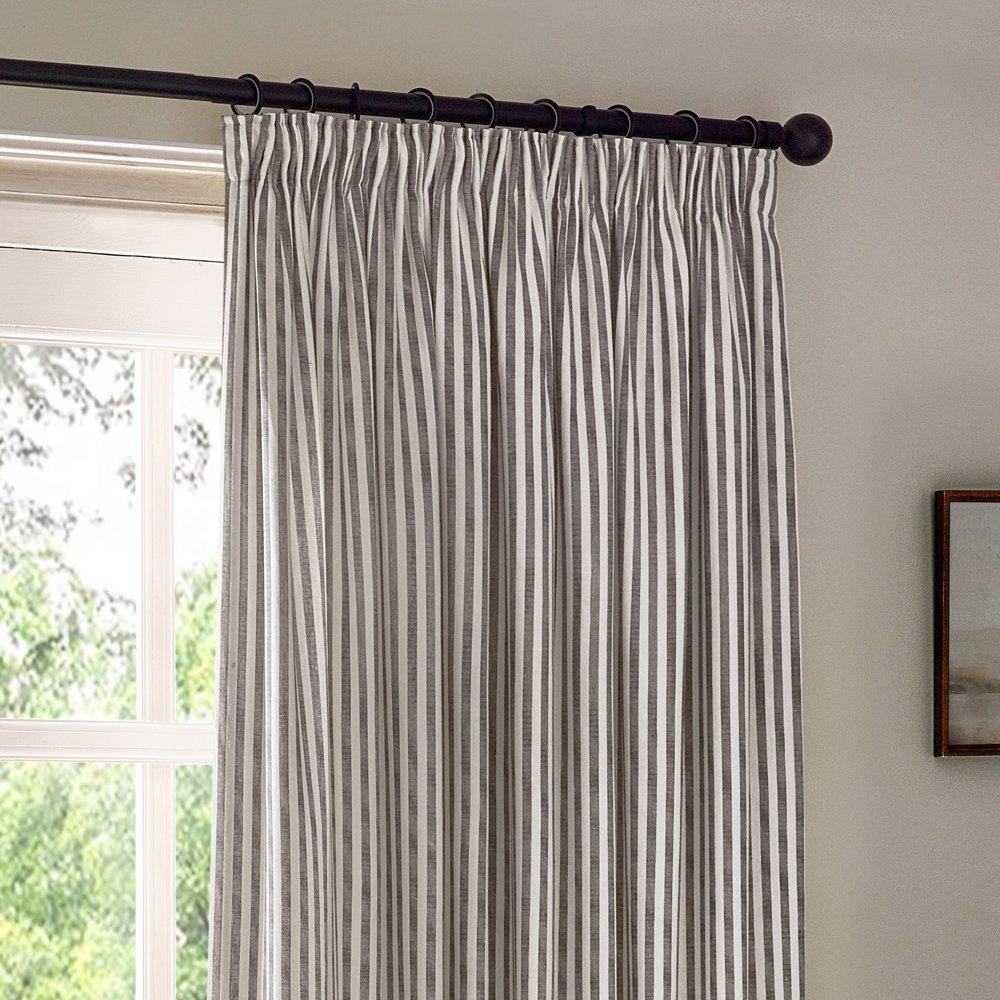 Grey - Yard - Hebden 100% Cotton Pencil Pleat Curtain - 4