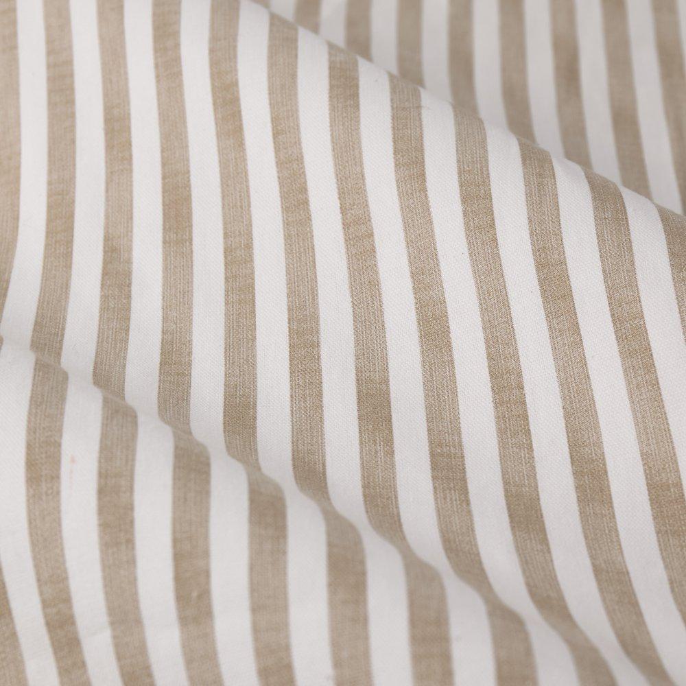 Natural - Yard - Hebden Striped 100% Cotton Lined Pencil Pleat Curt - 5