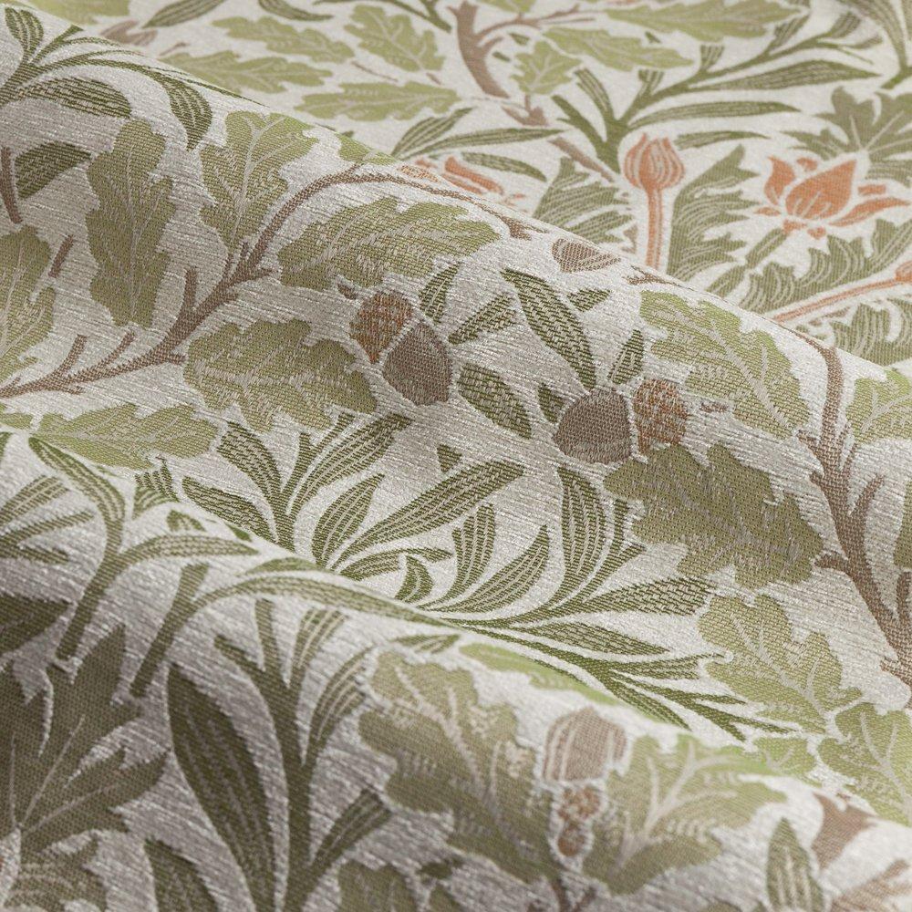 Stone/Sage - Morris and Co - Acorn Multi Fully Lined Floral Jacquard Pencil Ple - 5
