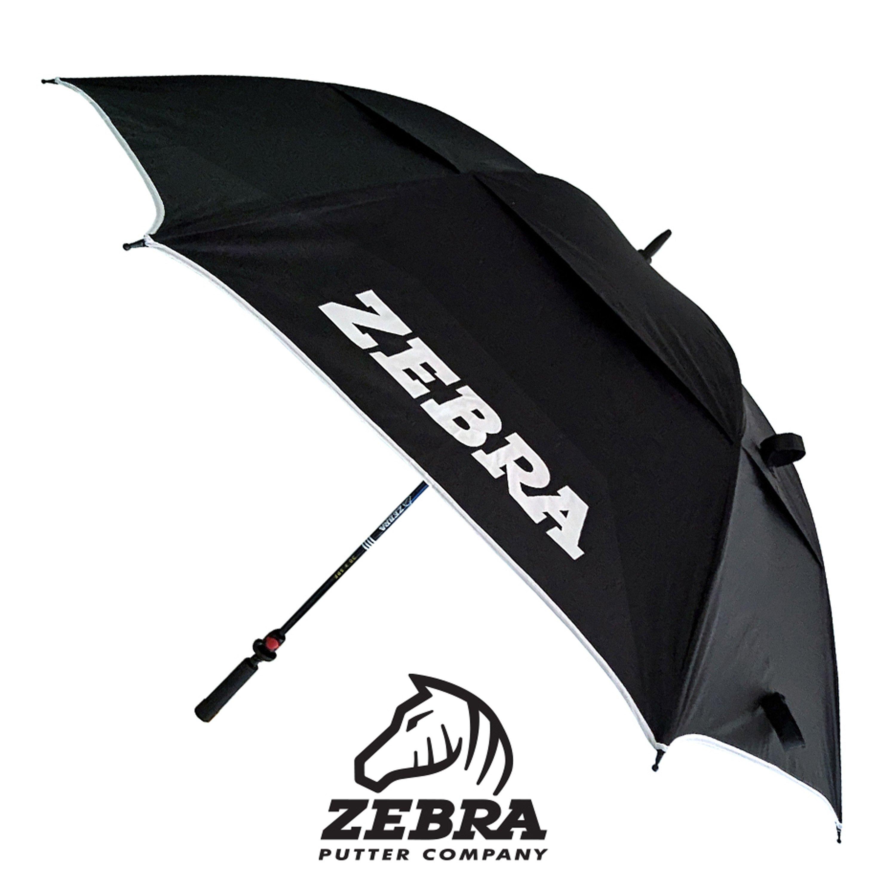 Black - Zebra - Golf Umbrella - 2