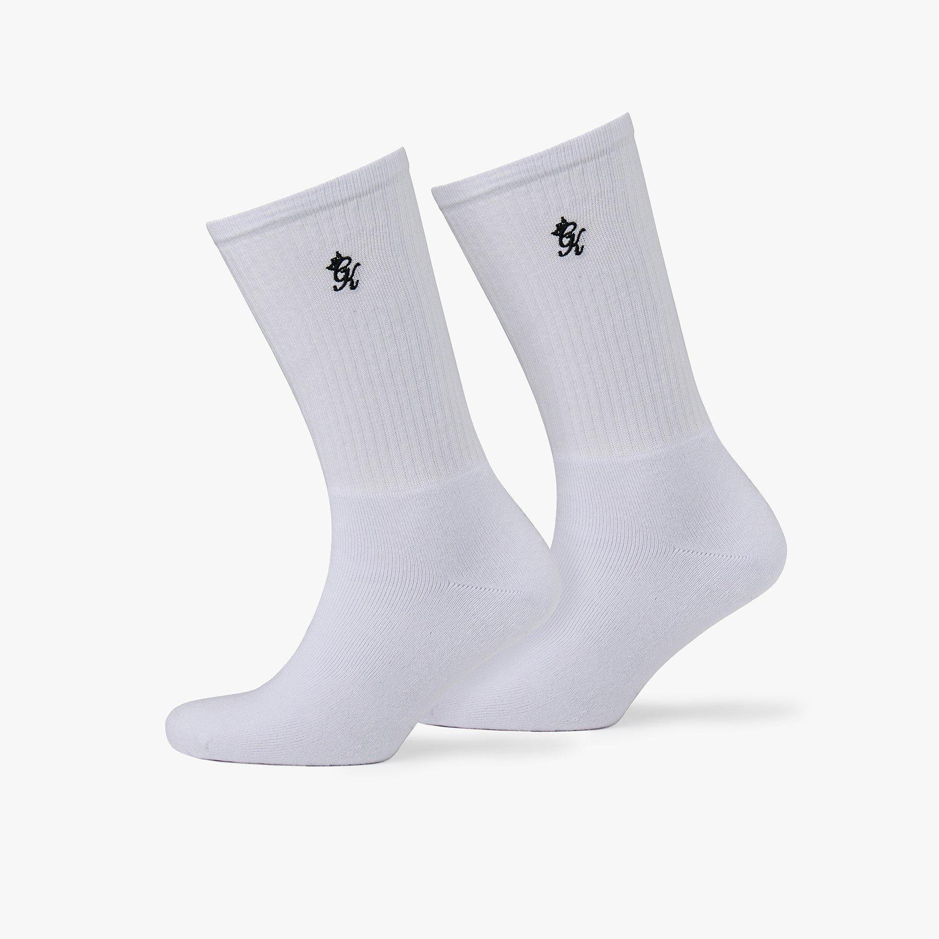 White - Gym King - Gym King Core Sock (2pk) - Black/White