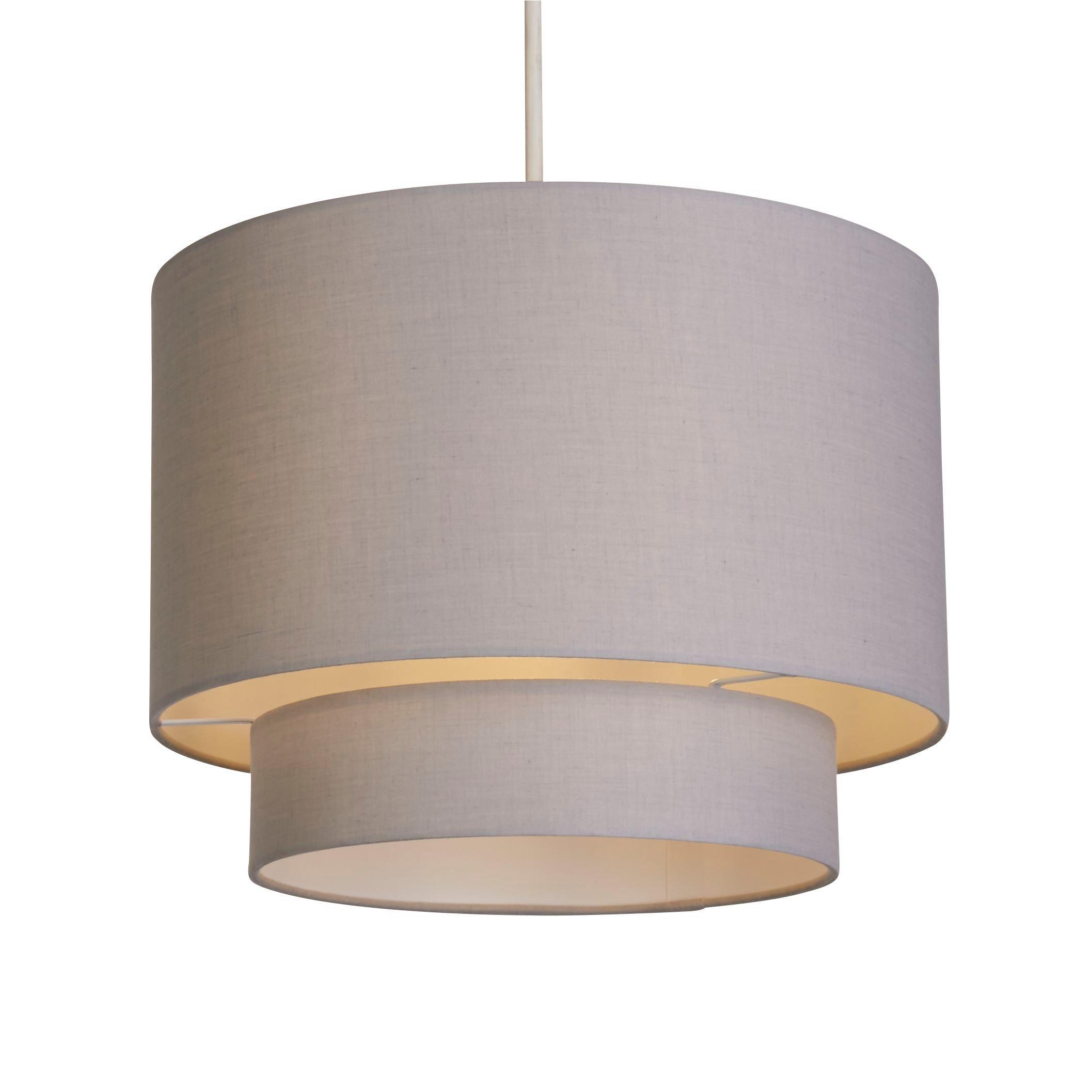 Grey - Lighting Collection - Alina Grey 2 Tier Ceiling Shade - 2