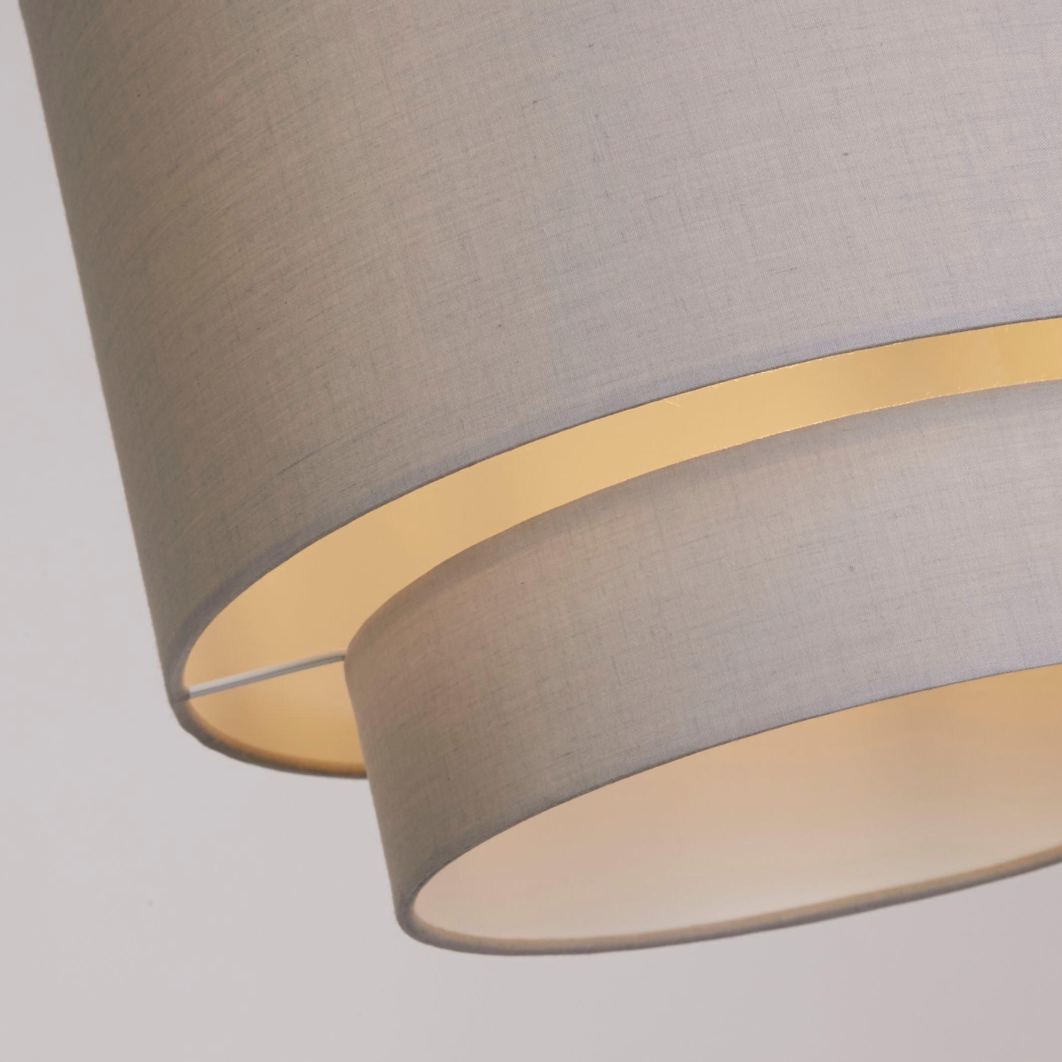 Grey - Lighting Collection - Alina Grey 2 Tier Ceiling Shade - 4