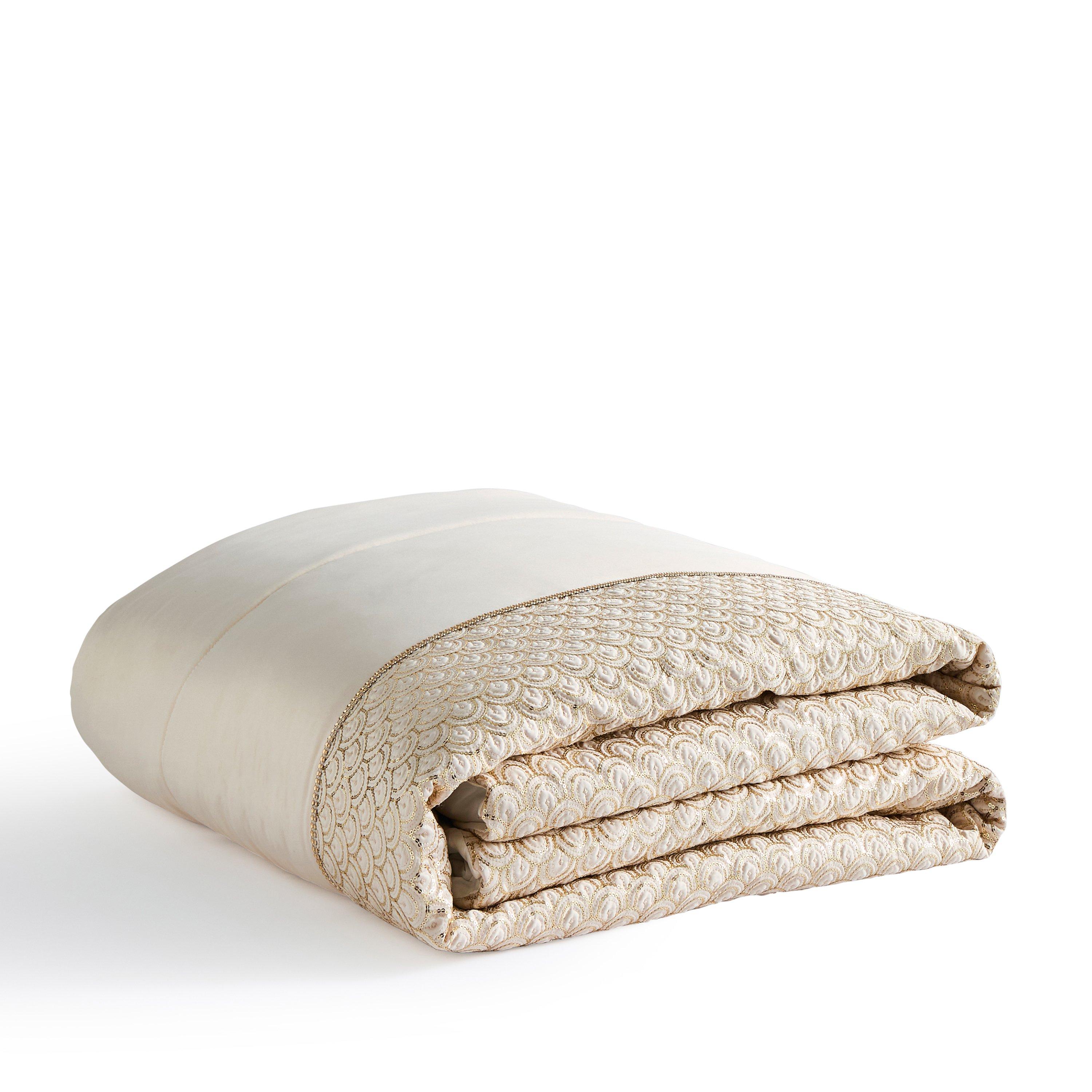 Champagne - Catherine Lansfield - Sequin Quilted Bedspread - 3