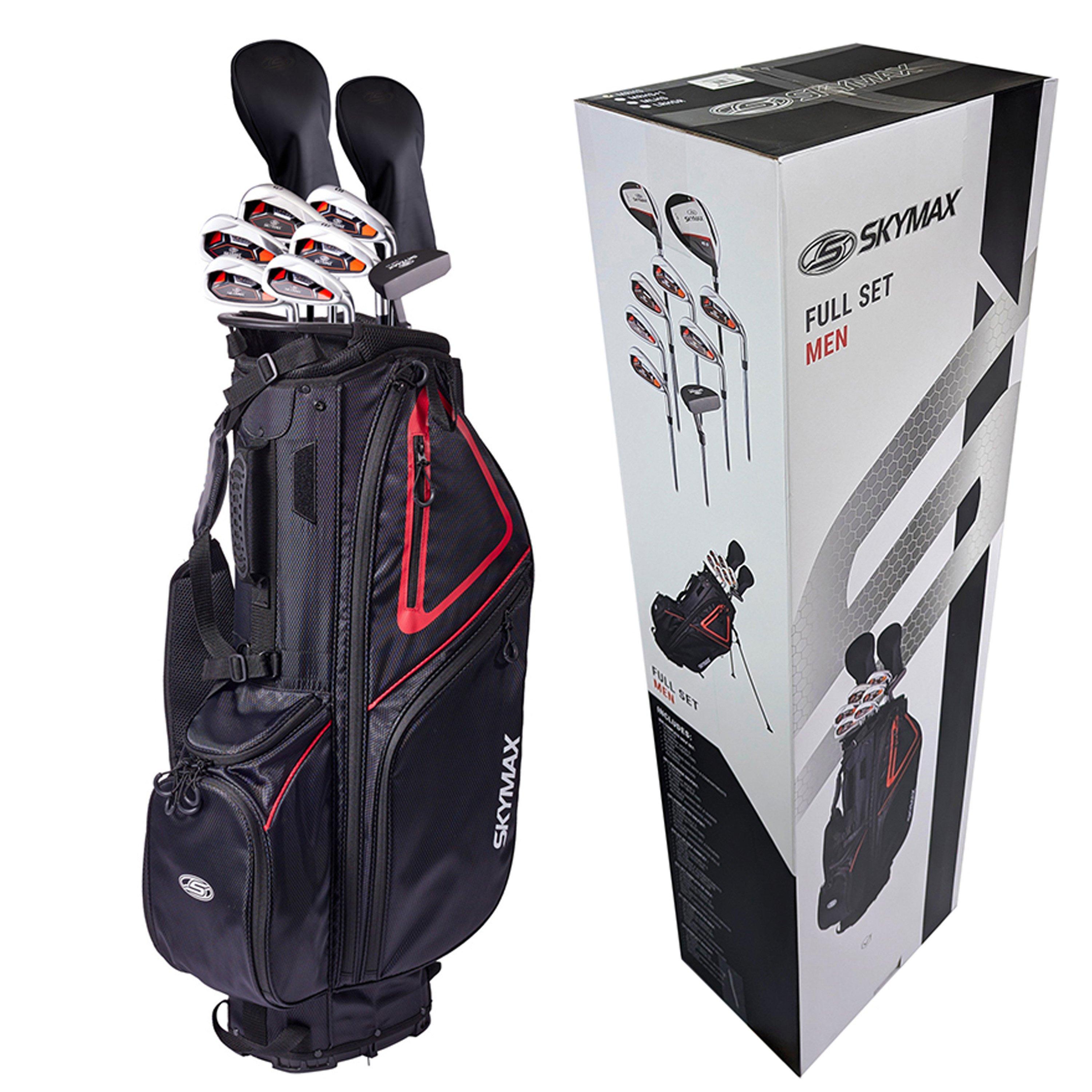 Black/Red - Skymax - Skymax Men’s Steel Golf Club Package Set - 9