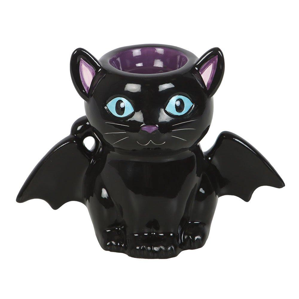 Multi - Something Different - Cute and Creepy Bat Cat Oil Burner and Wax Warmer - 2