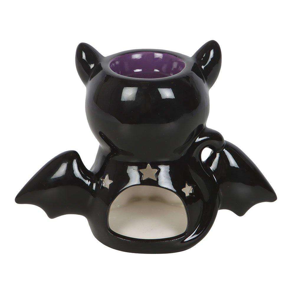 Multi - Something Different - Cute and Creepy Bat Cat Oil Burner and Wax Warmer - 4