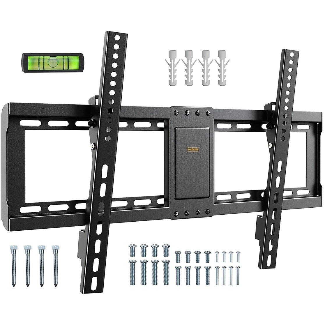 Black - VonHaus - 37-82 Inch Tilt TV Wall Bracket - 1