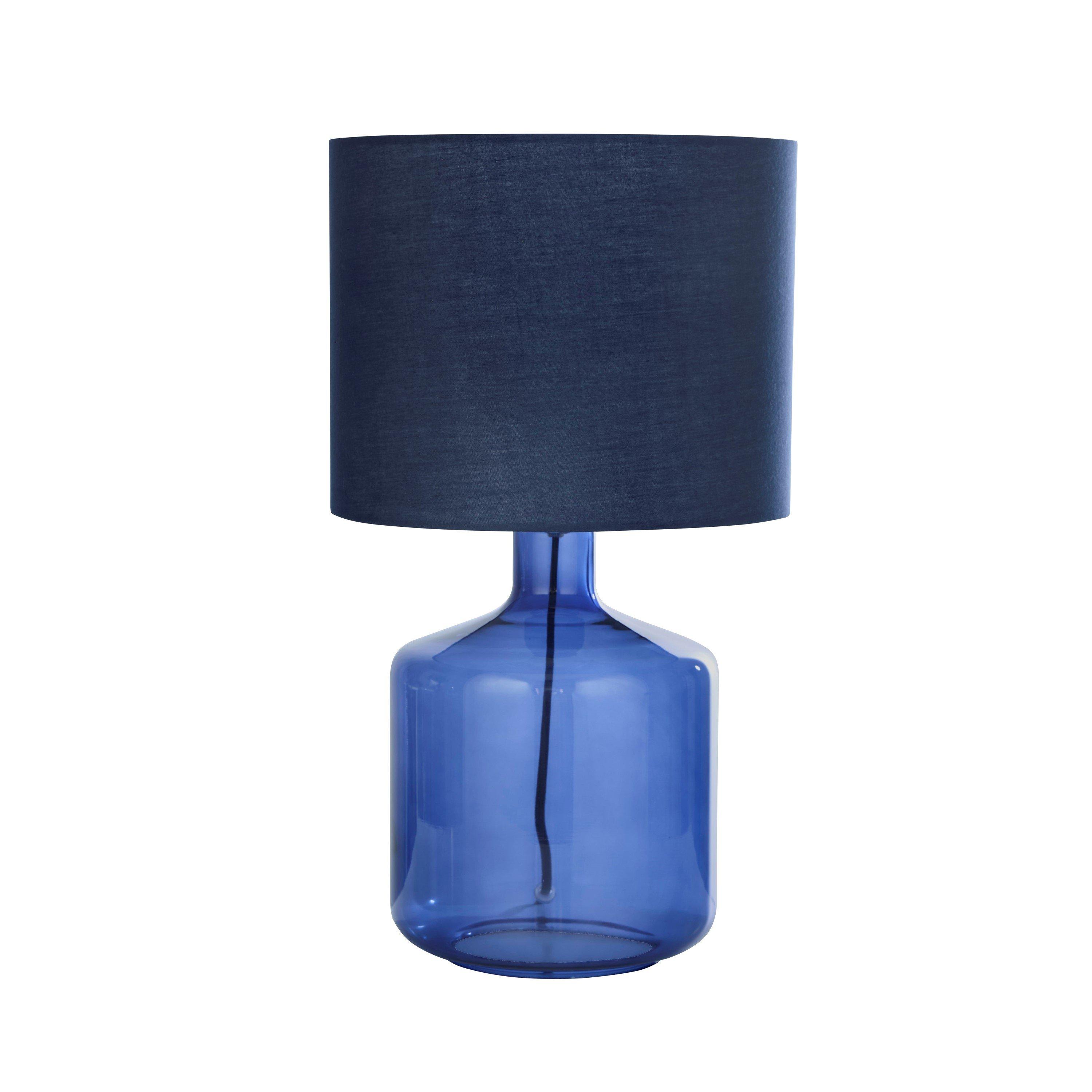 Blue - Lighting Collection - Adjo Glass Table Lamp - 3