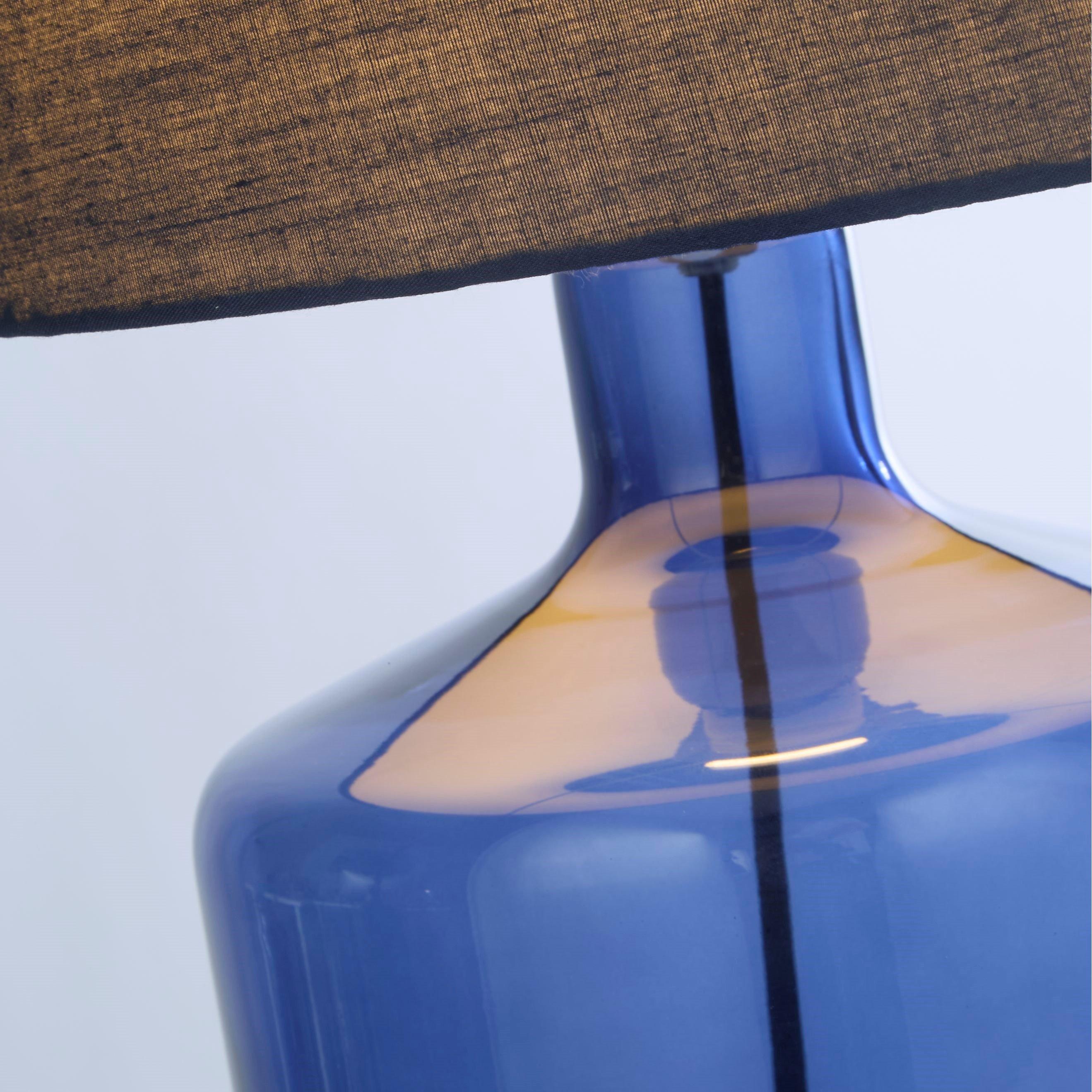 Blue - Lighting Collection - Adjo Glass Table Lamp - 4