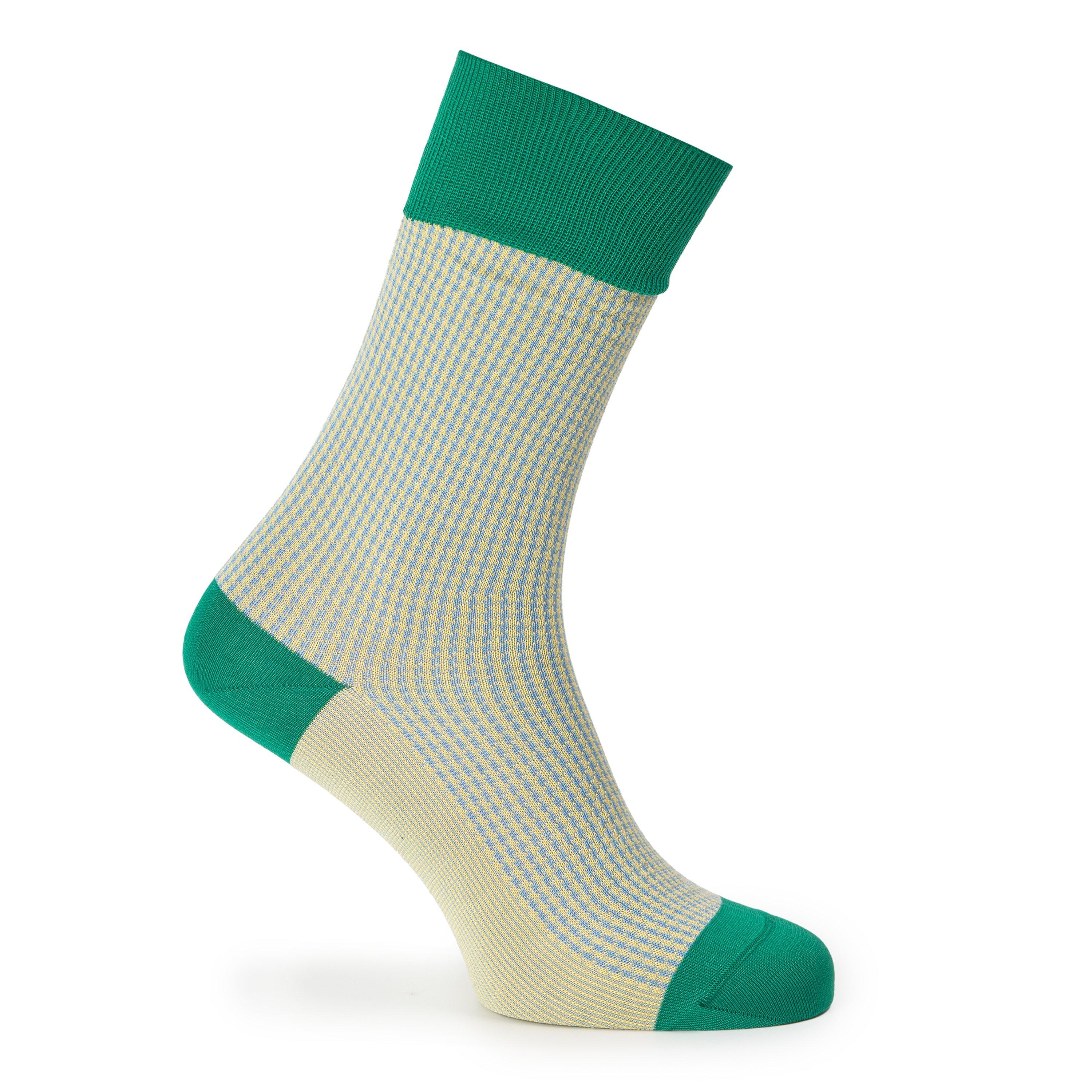 GREEN - Tabio - TABIO JQ HOUNDSTOOTH CREW - 1