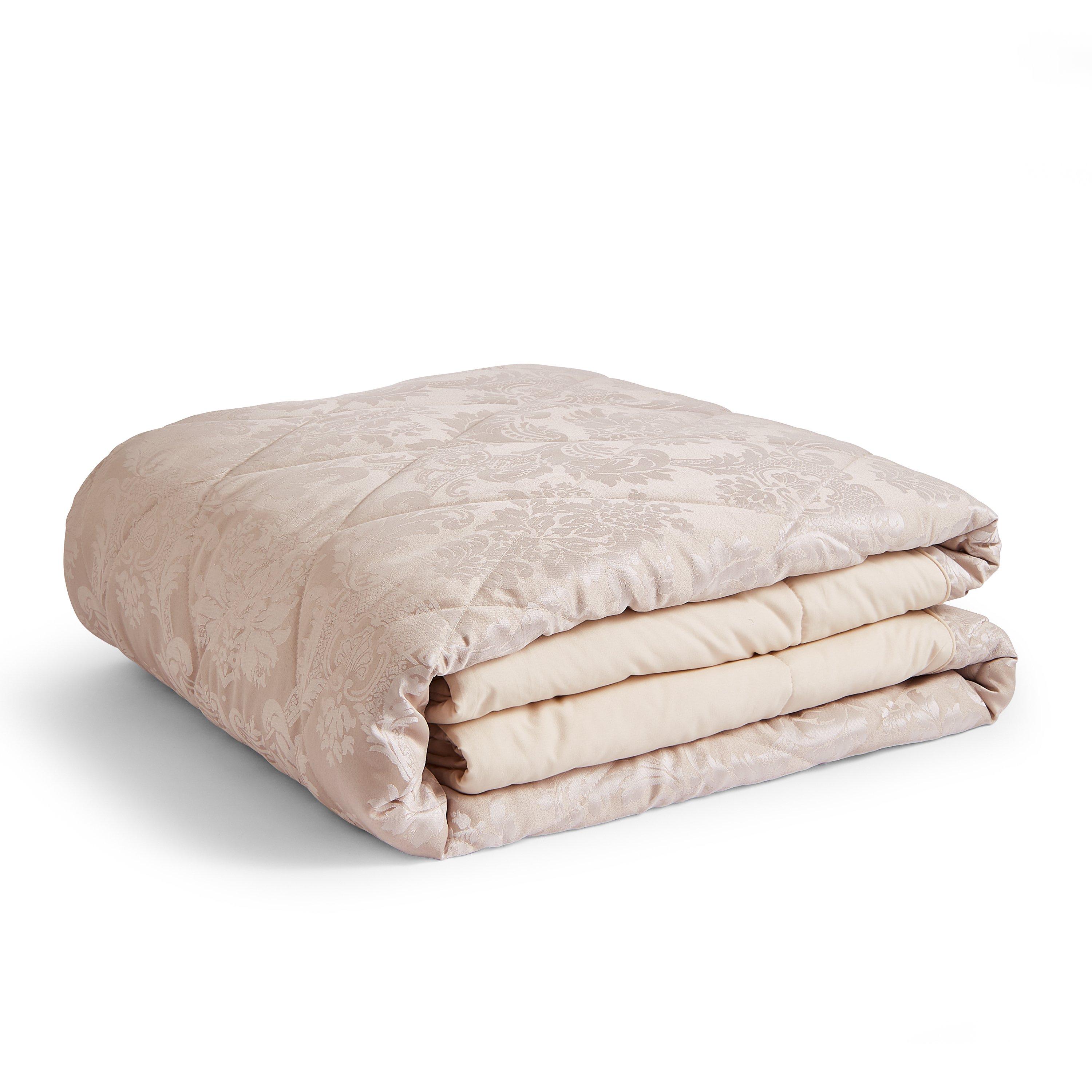 Champagne - Catherine Lansfield - Jacquard Quilted Large Bedspread - 3