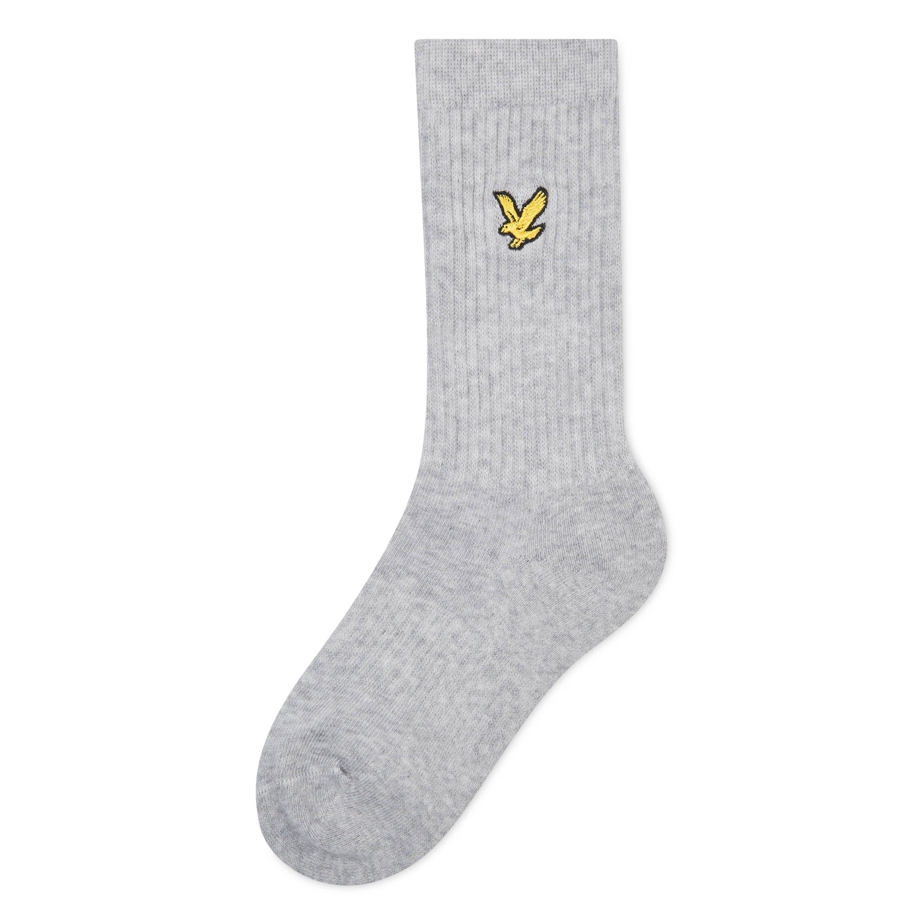 Gry/Wht/Blk - Lyle and Scott - 3-Pack Crew Socks - 2