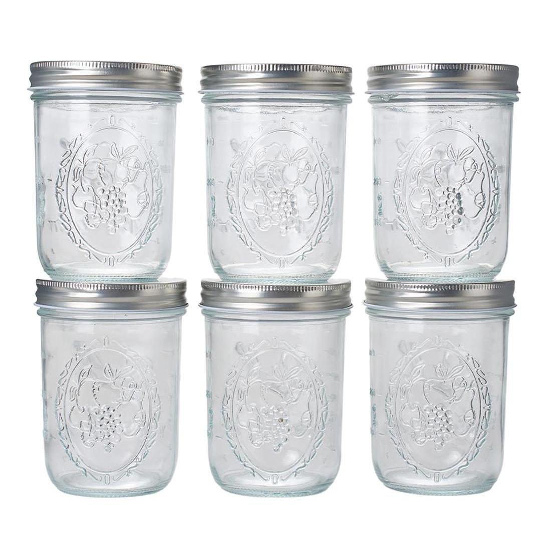 Clear - LIFE IDEAS - 8pcs 500ML Airtight Glass Storage Jars - 9