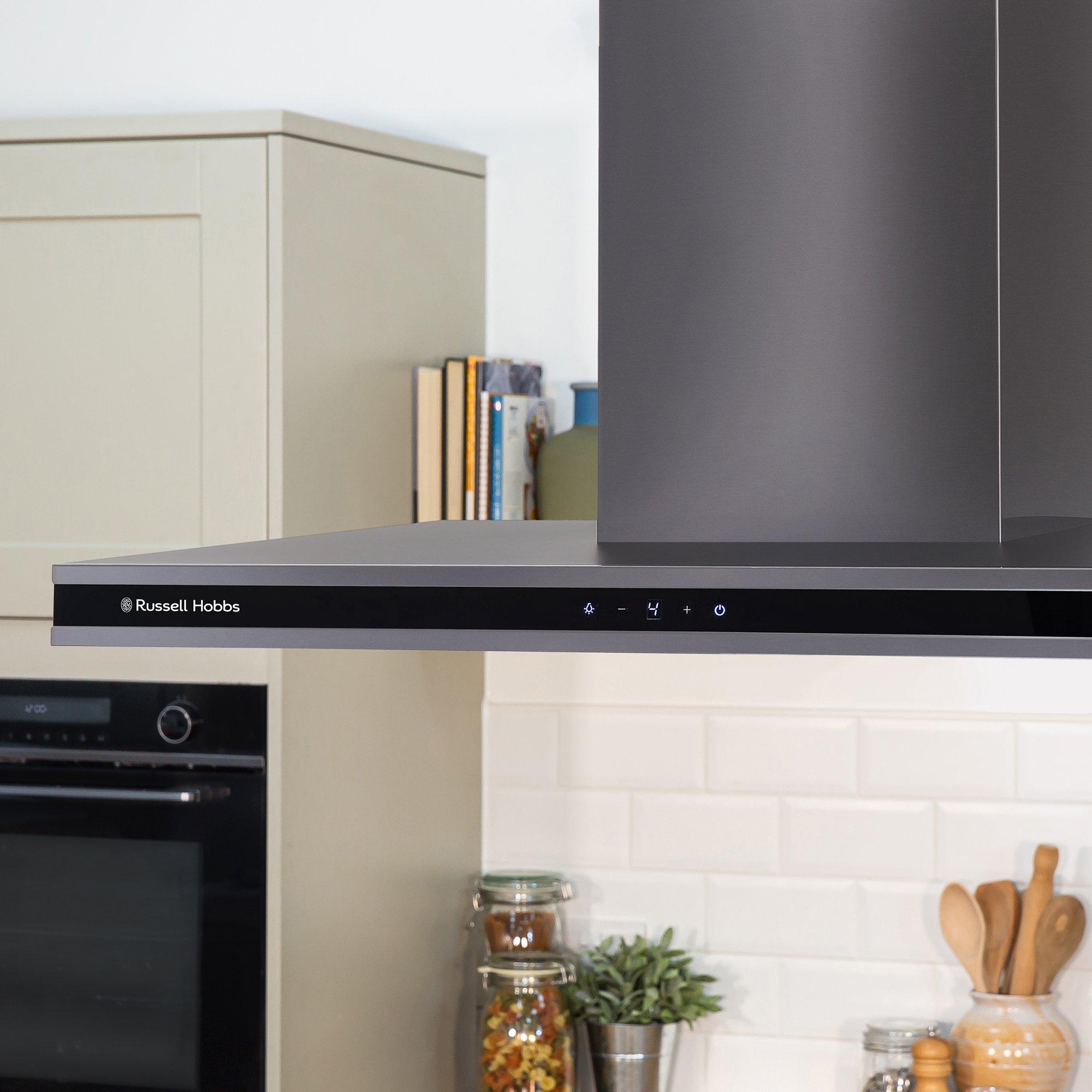 Dark Steel - Russell Hobbs - RHICH904DB 90cm Island Cooker Hood - 4