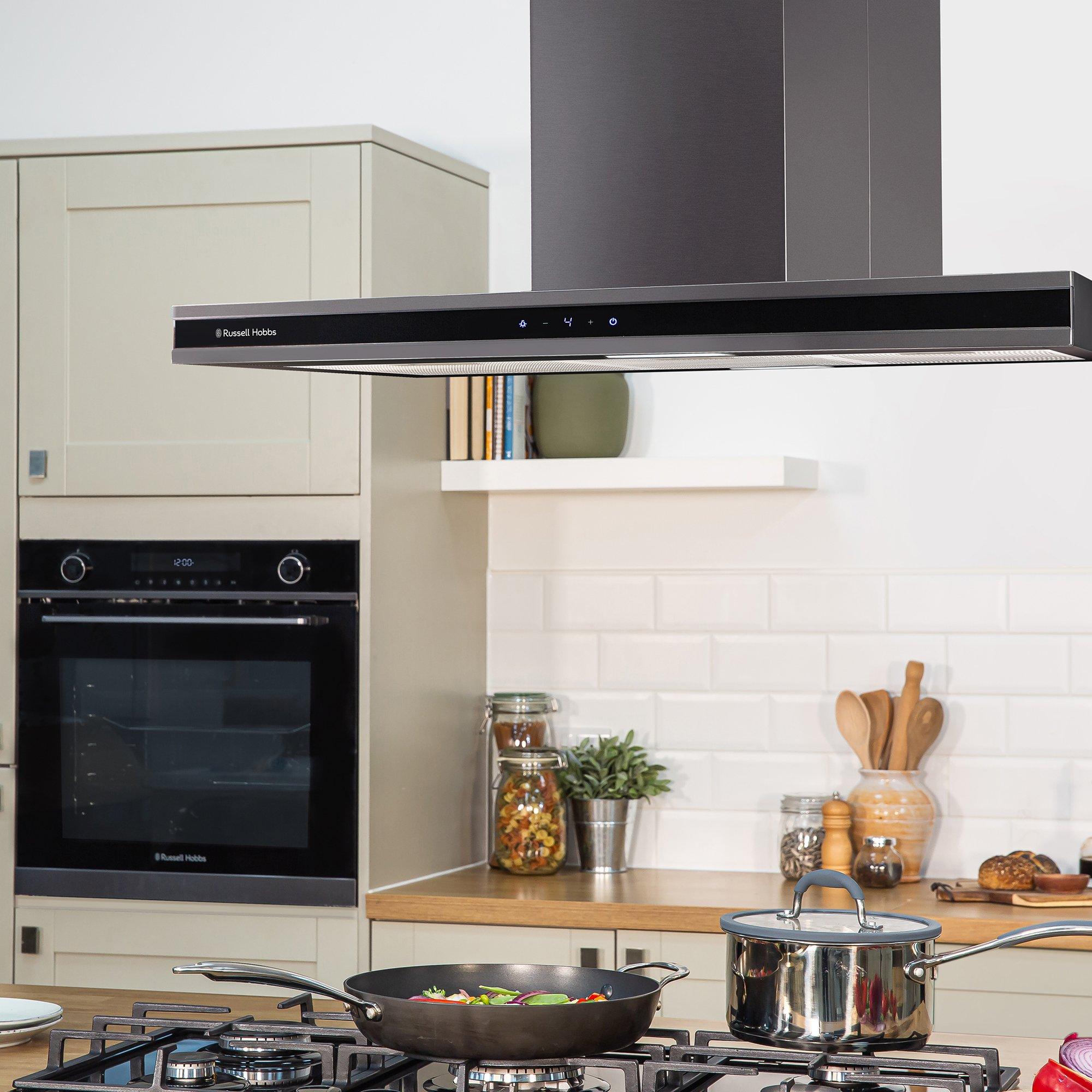 Dark Steel - Russell Hobbs - RHICH904DB 90cm Island Cooker Hood - 6