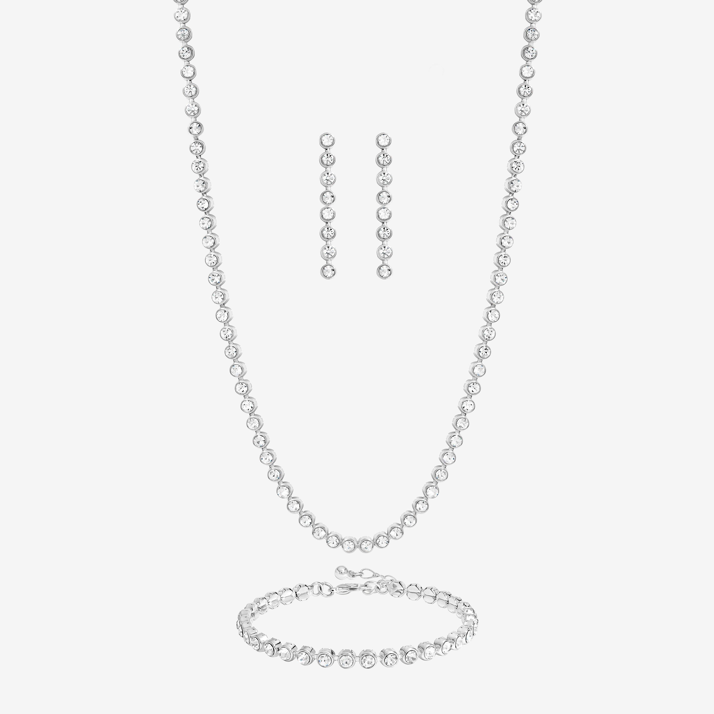 Silver - Mood - Silver Plated Tennis Three Piece Set