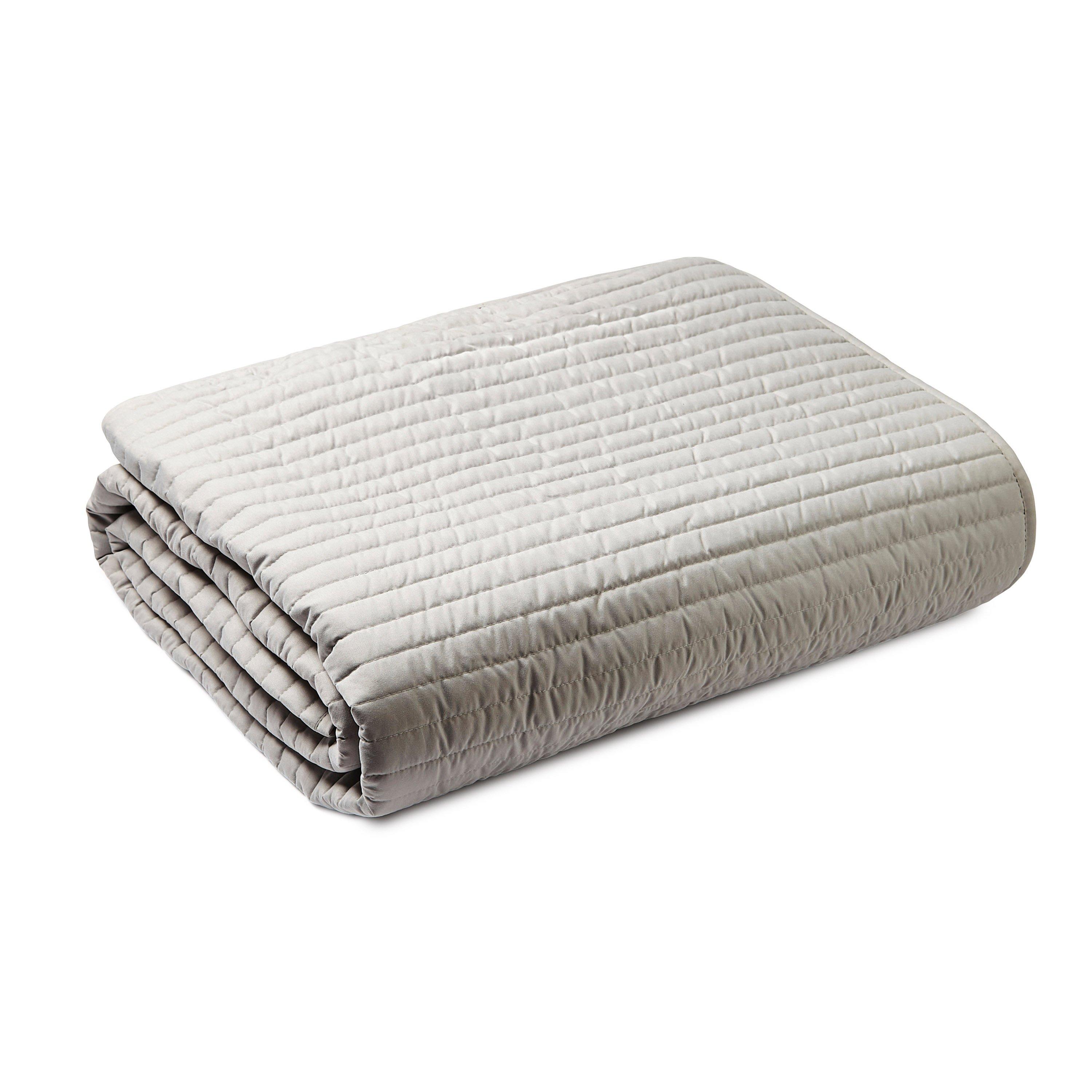 Silver Grey - Bianca - Quilted Linear Bedspread - 3