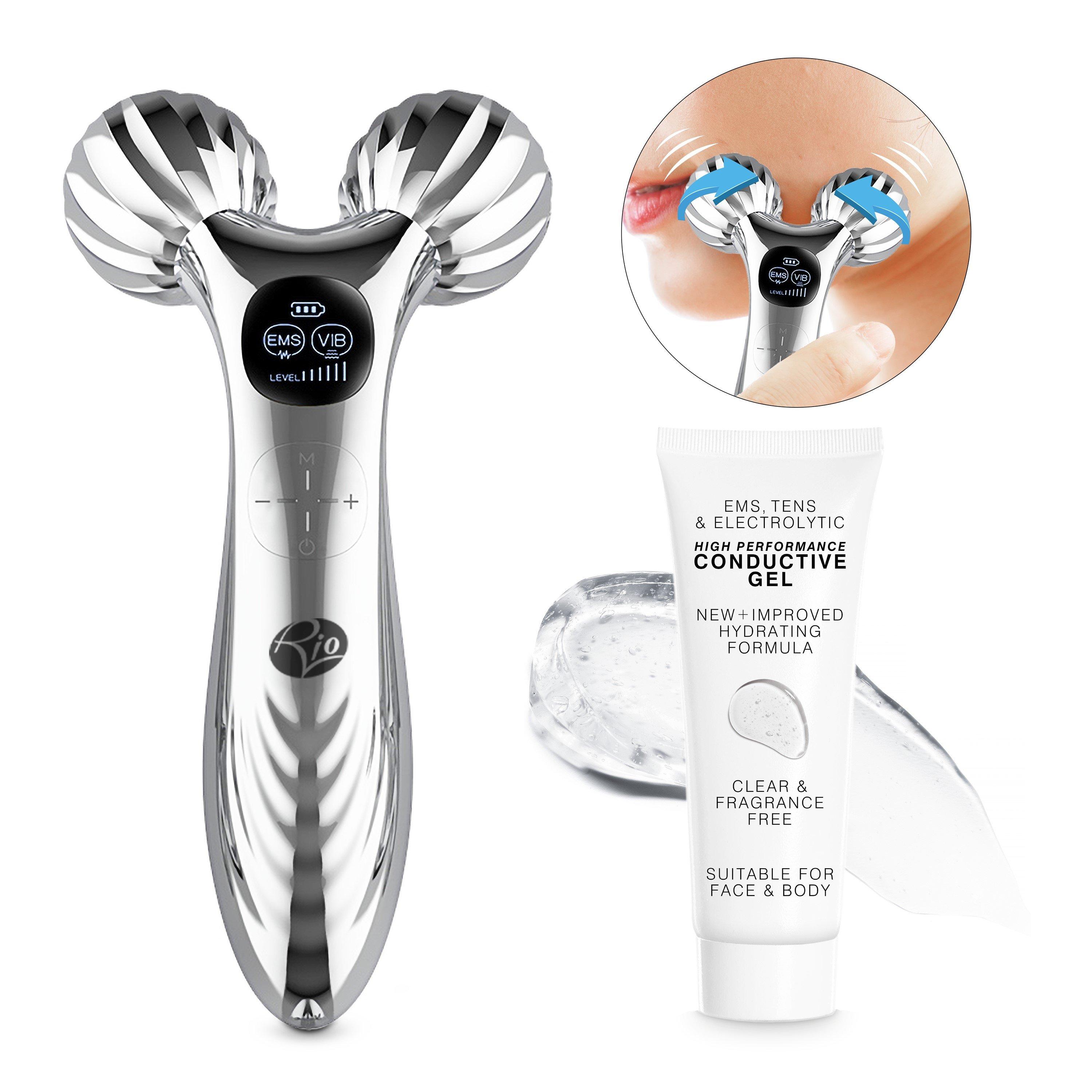 Rio  3D Face & Body Roller Massager - Silver