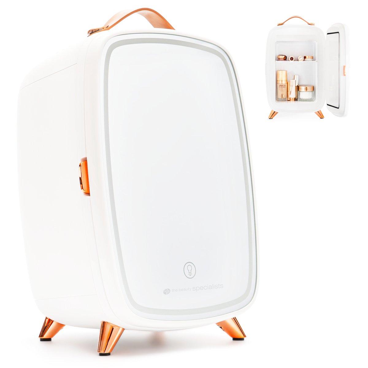White - Rio - 6L Beauty Skincare Fridge with Mirror - 1