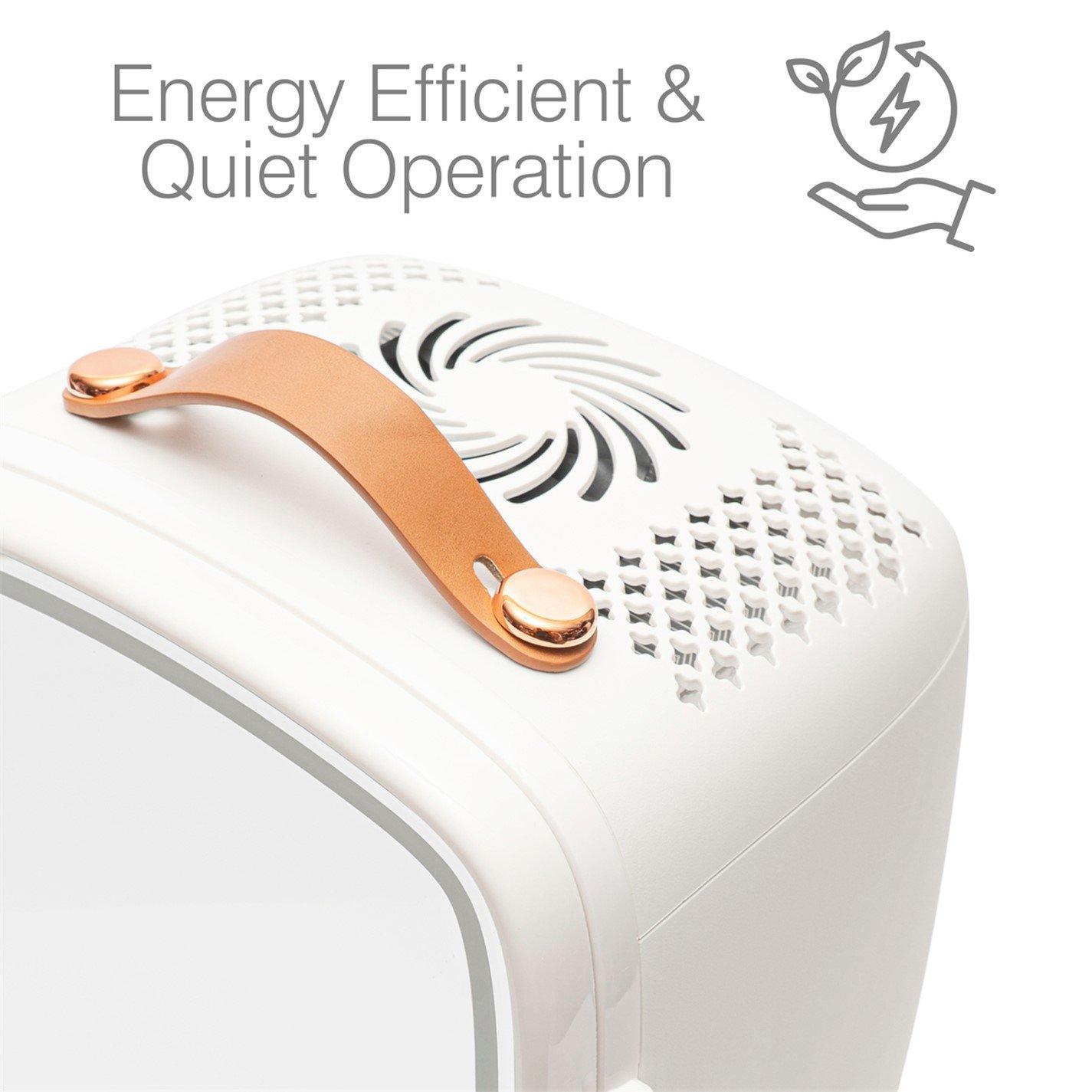 White - Rio - 6L Beauty Skincare Fridge with Mirror - 4