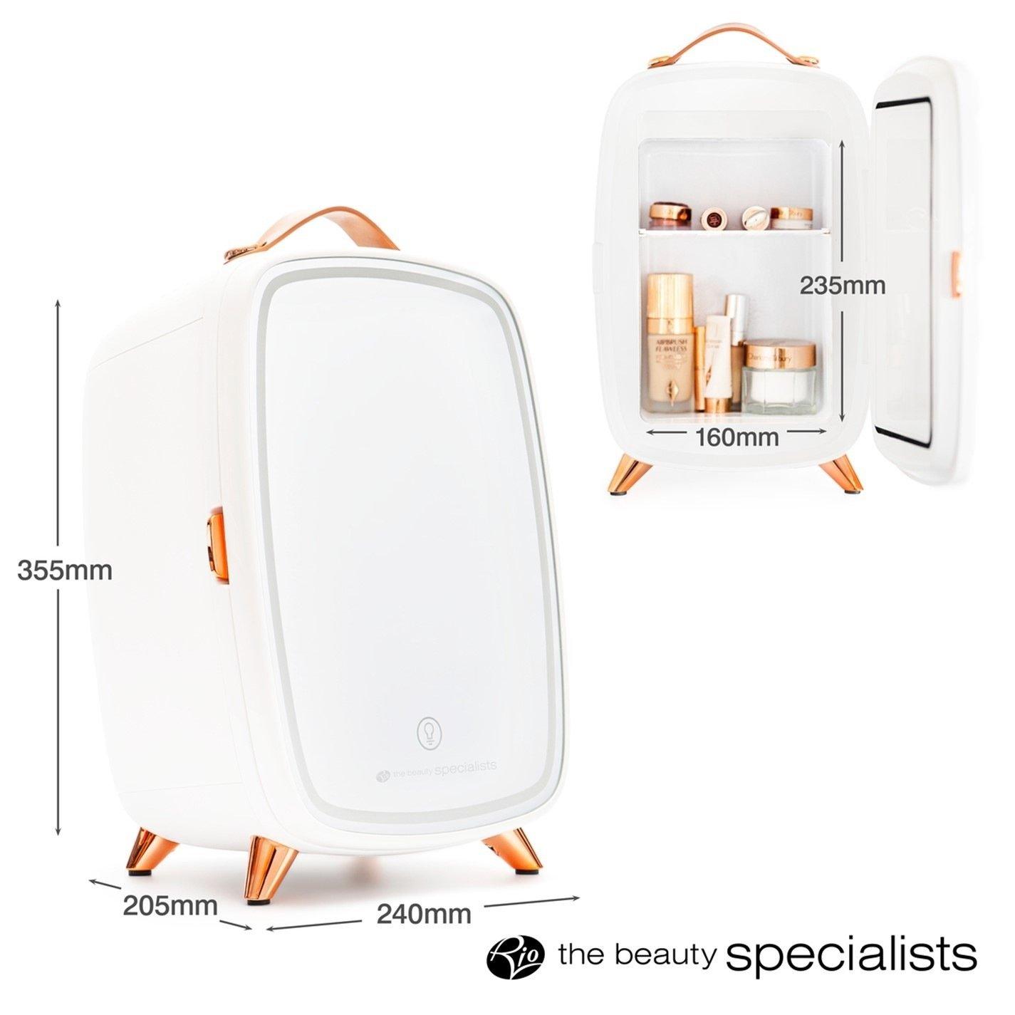 White - Rio - 6L Beauty Skincare Fridge with Mirror - 7