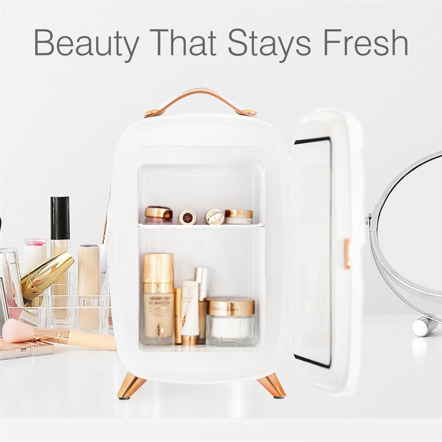 White - Rio - 6L Beauty Skincare Fridge with Mirror - 8