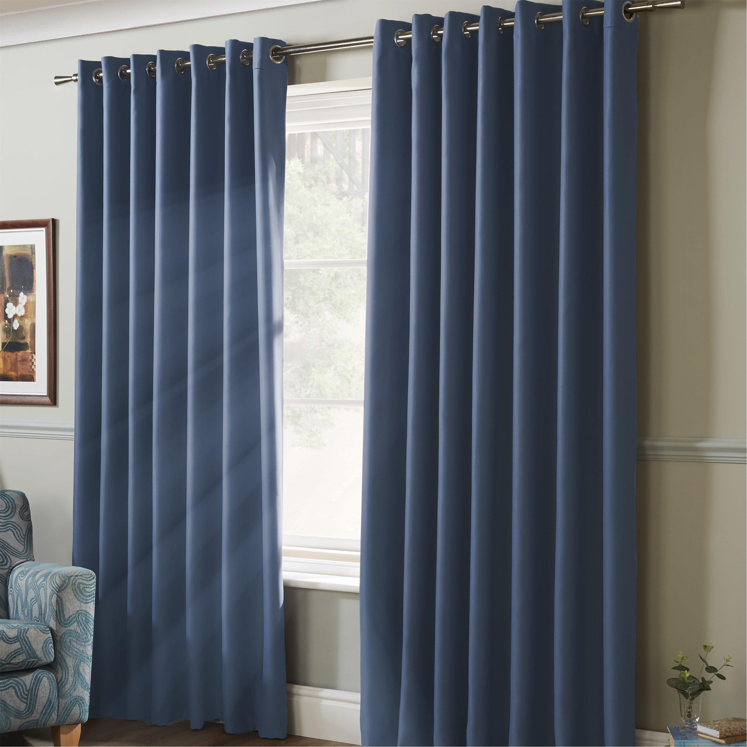100% Blackout Ring Top Eyelet Curtains