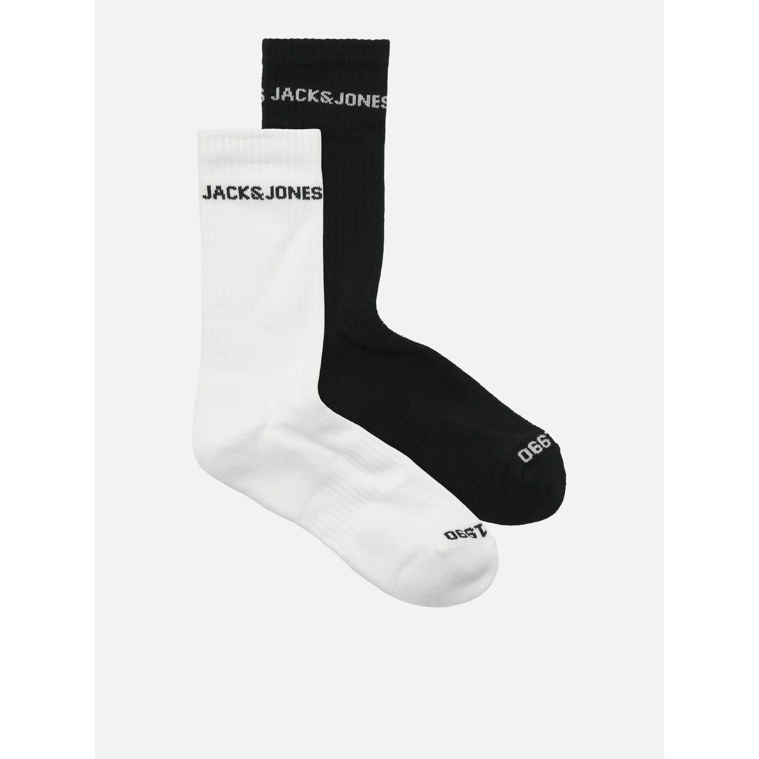 Jack And Jones Men's Basic Crew Socks - Blac/White - ONESZ