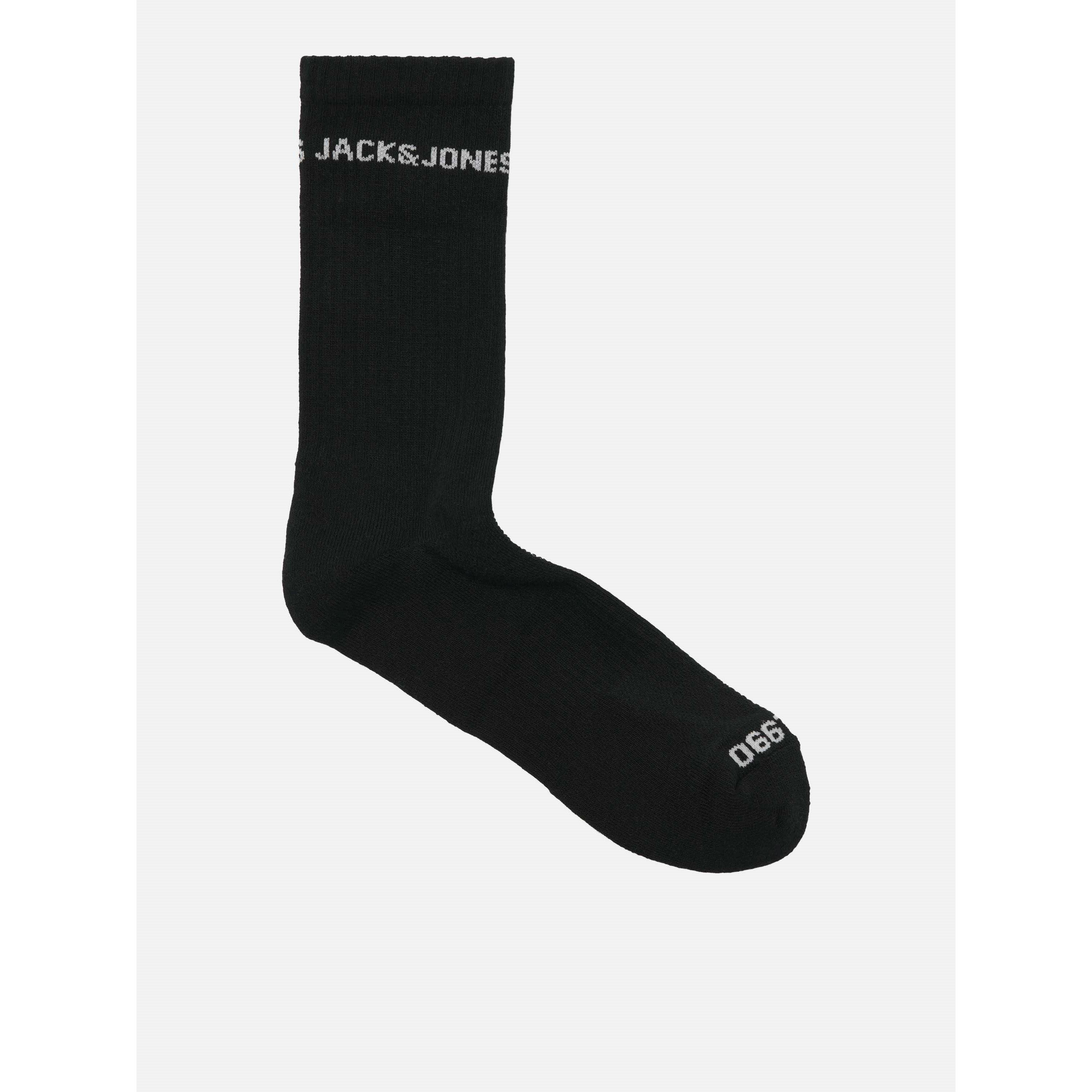 Blac/White - Jack and Jones - Men's Basic Crew Socks - 3