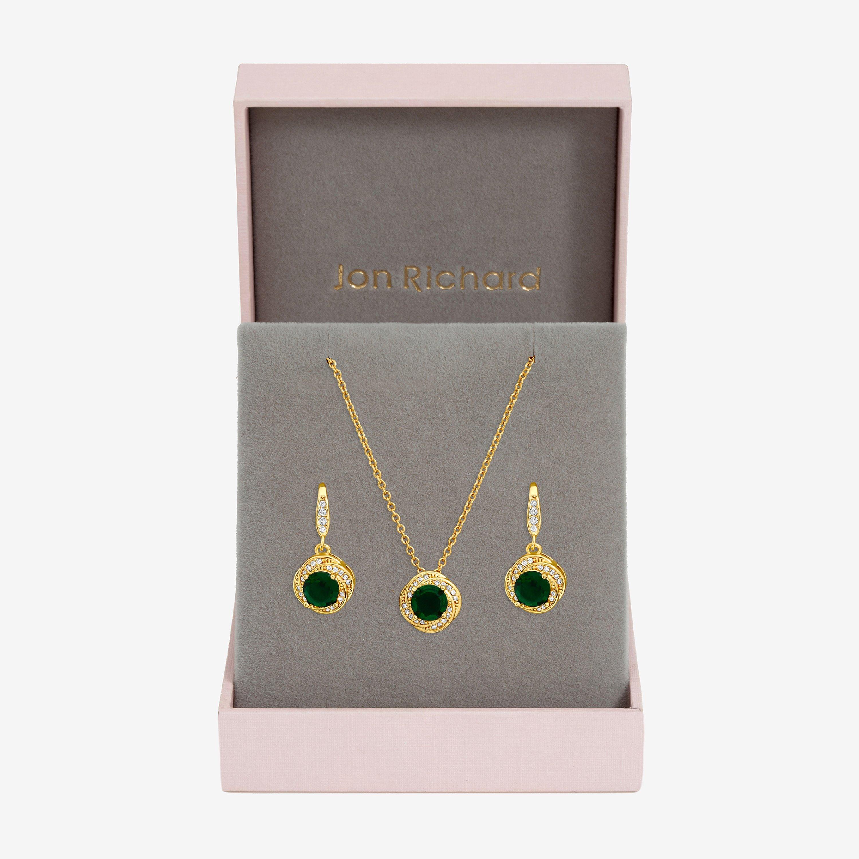 Gold - Jon Richard - Gold Plated And Emerald Box Set - 1
