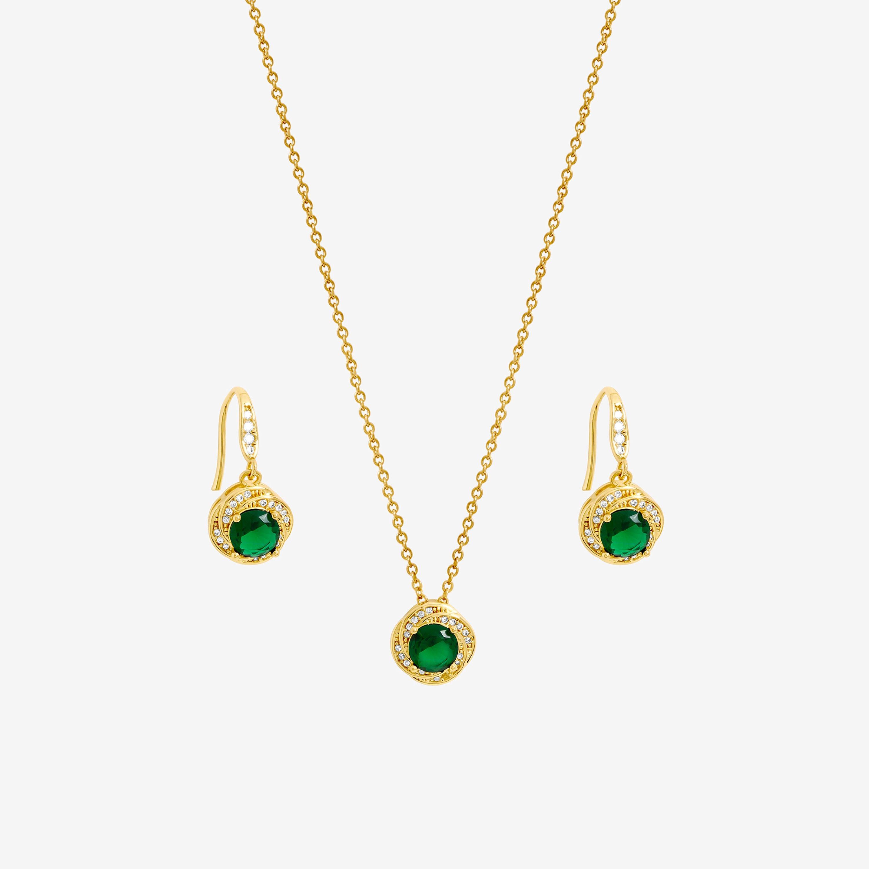 Gold - Jon Richard - Gold Plated And Emerald Box Set - 2