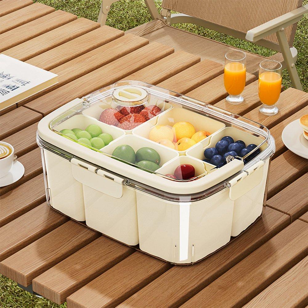 Life Ideas  2Pcs Airtight Fridge Storage Container - Cream2 - 2x Style2