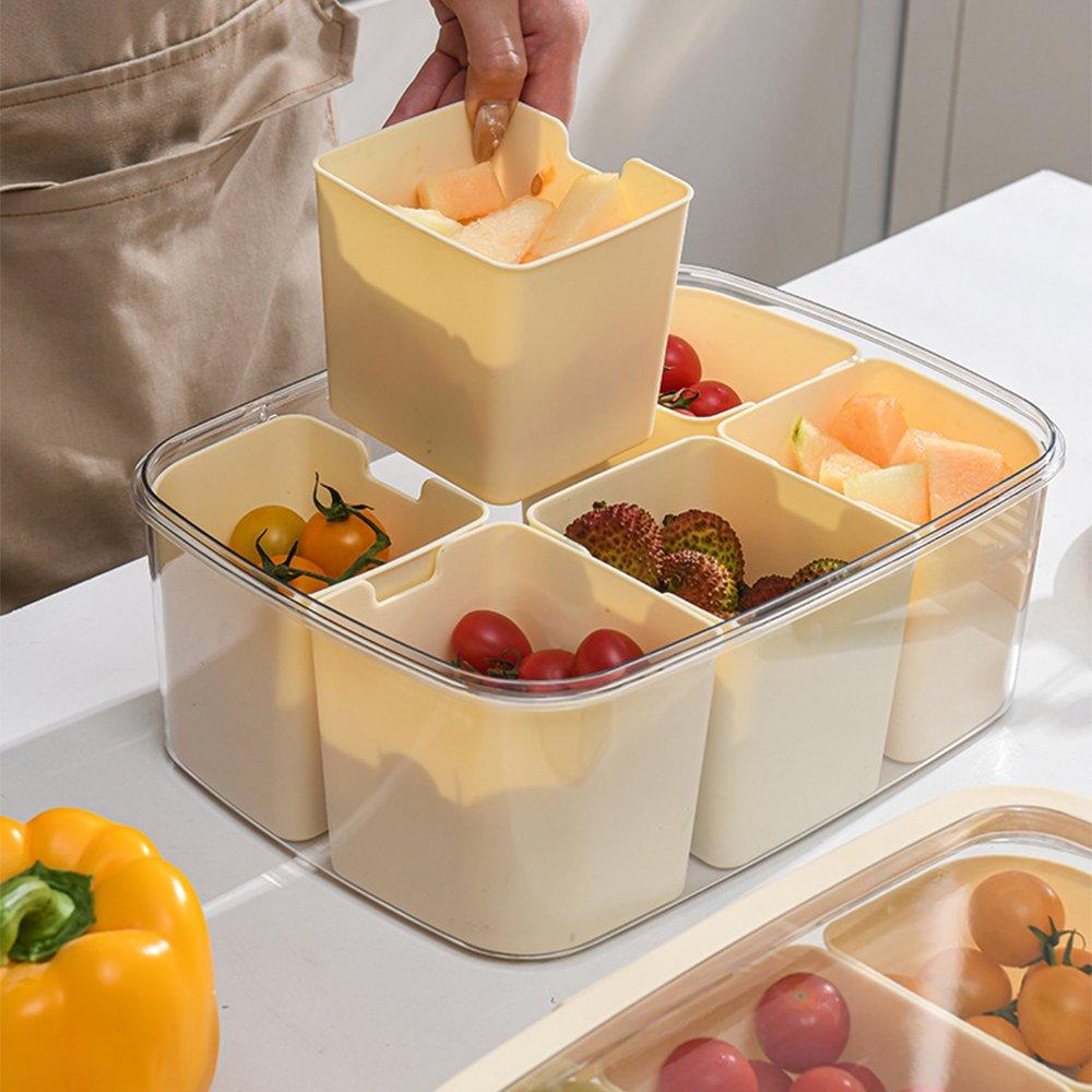 Cream2 - LIFE IDEAS - 2pcs Airtight Fridge Storage Container - 2