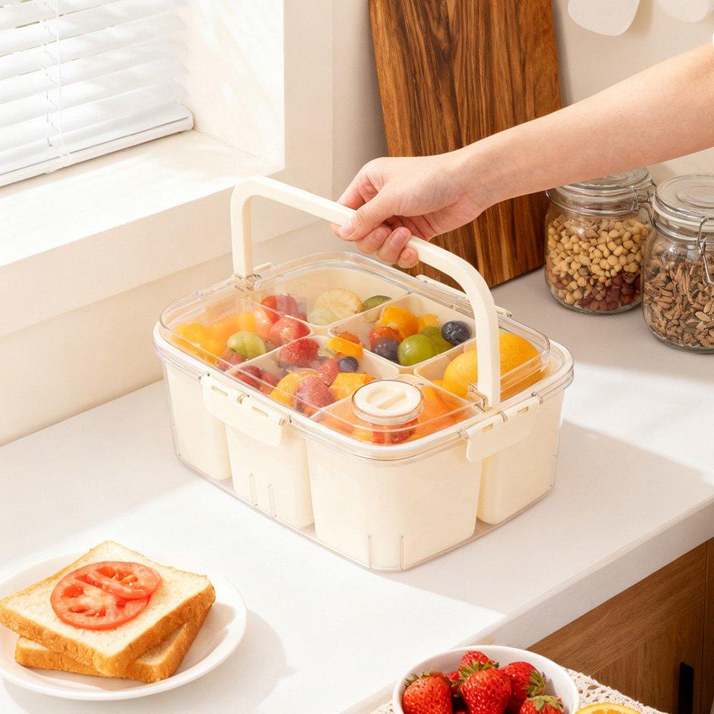 Cream2 - LIFE IDEAS - 2pcs Airtight Fridge Storage Container - 3