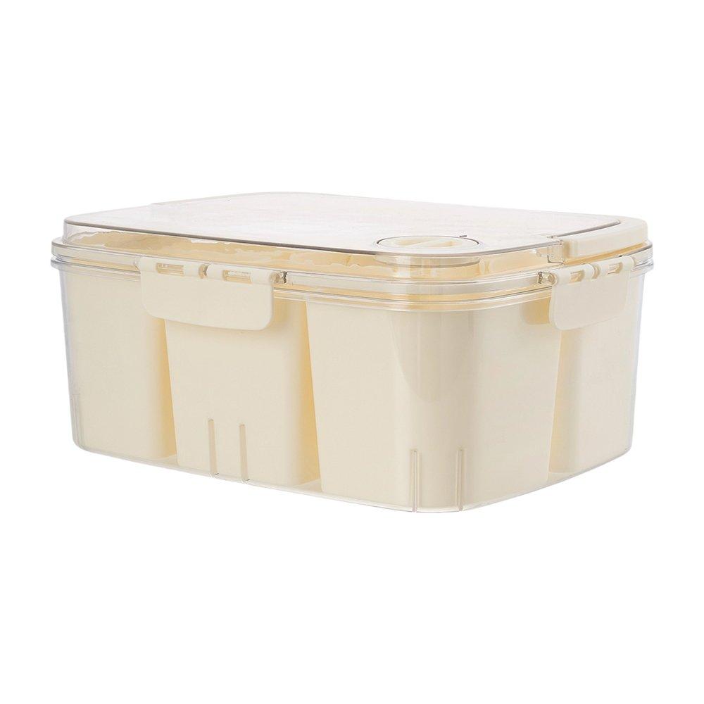 Cream2 - LIFE IDEAS - 2pcs Airtight Fridge Storage Container - 6