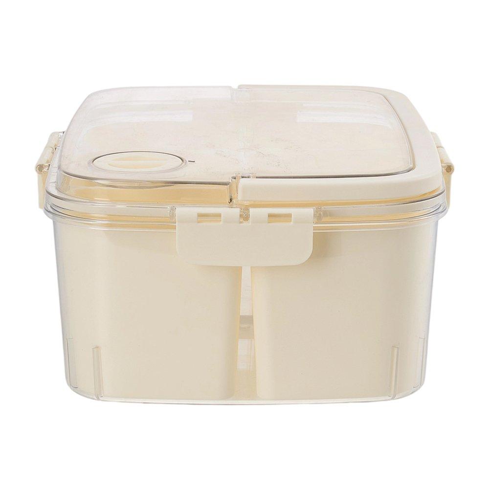 Cream2 - LIFE IDEAS - 2pcs Airtight Fridge Storage Container - 7