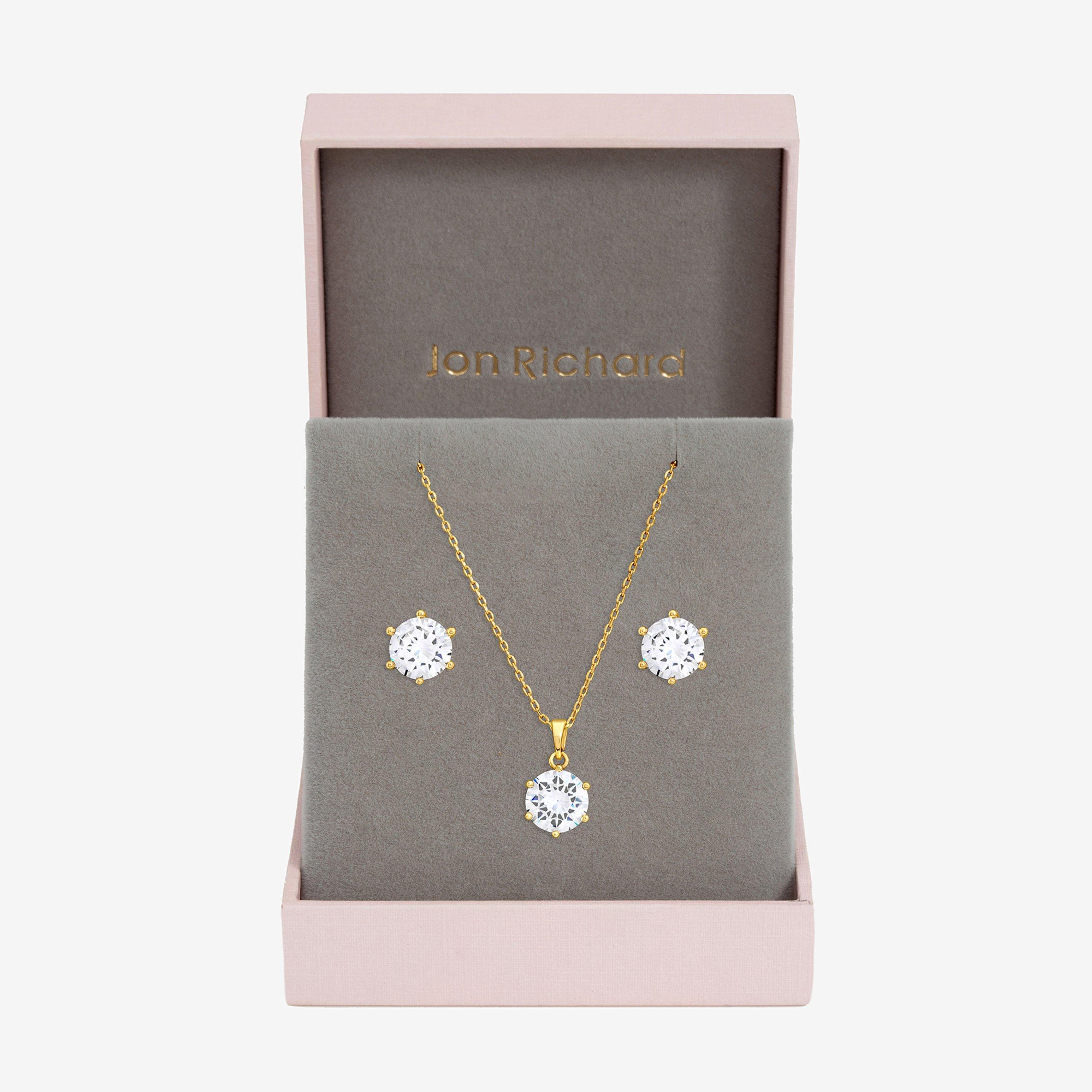 Gold - Jon Richard - Gold Plated Cubic Zirconia Pendant Box Set - 1