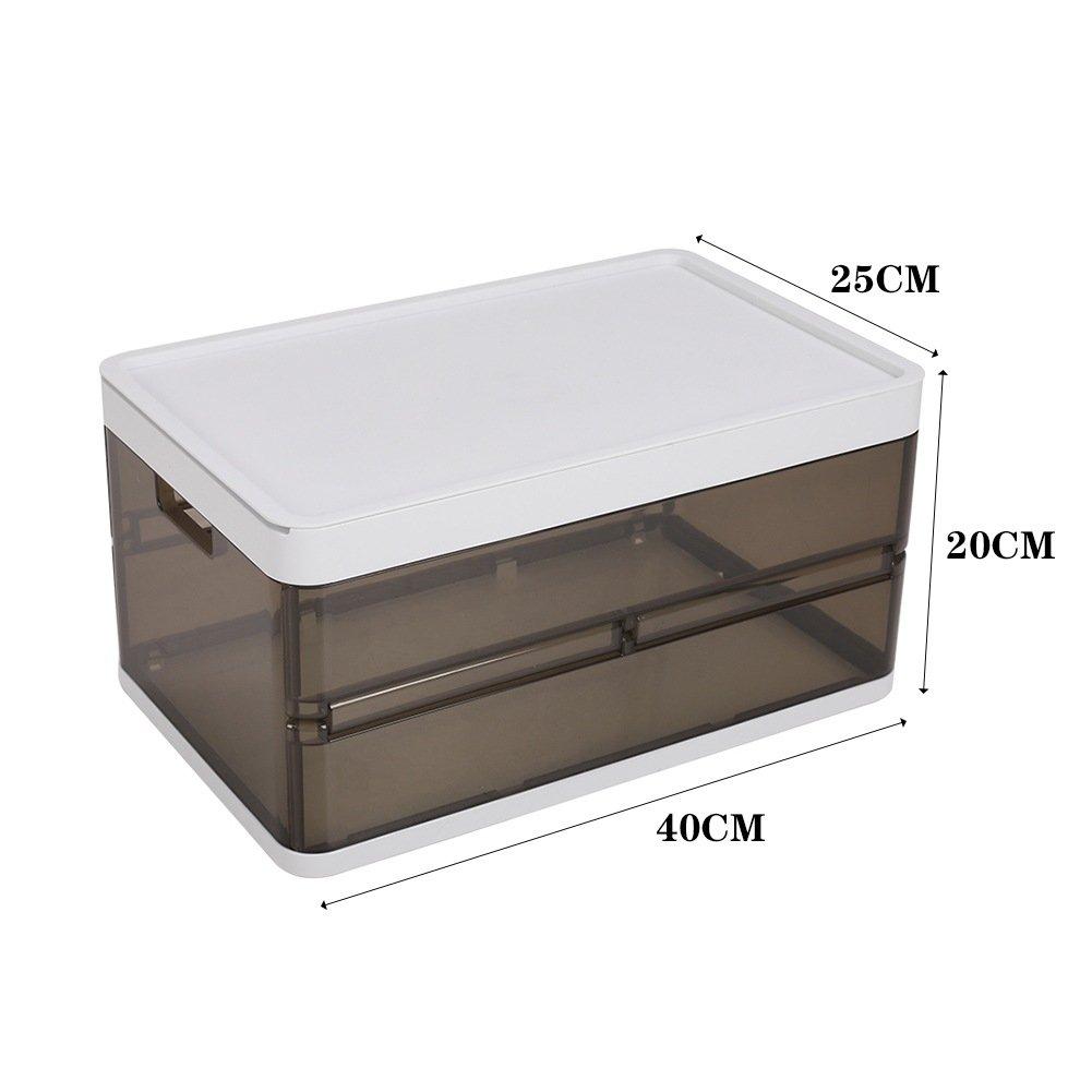 White/Brown - LIFE IDEAS - 2pcs Clothes Storage Box - 2