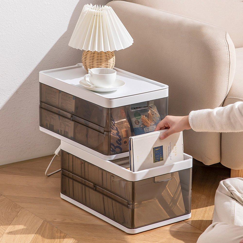 White/Brown - LIFE IDEAS - 2pcs Clothes Storage Box - 13