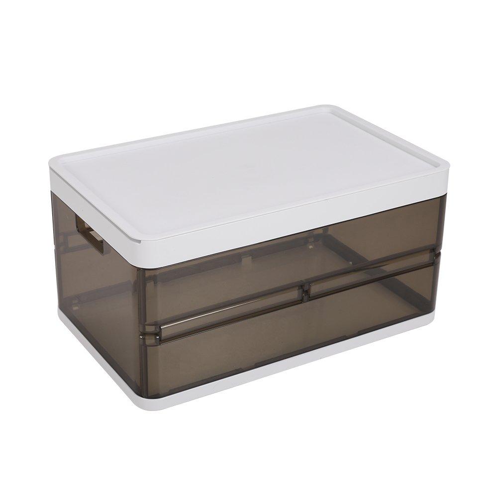 White/Brown - LIFE IDEAS - 2pcs Clothes Storage Box - 3