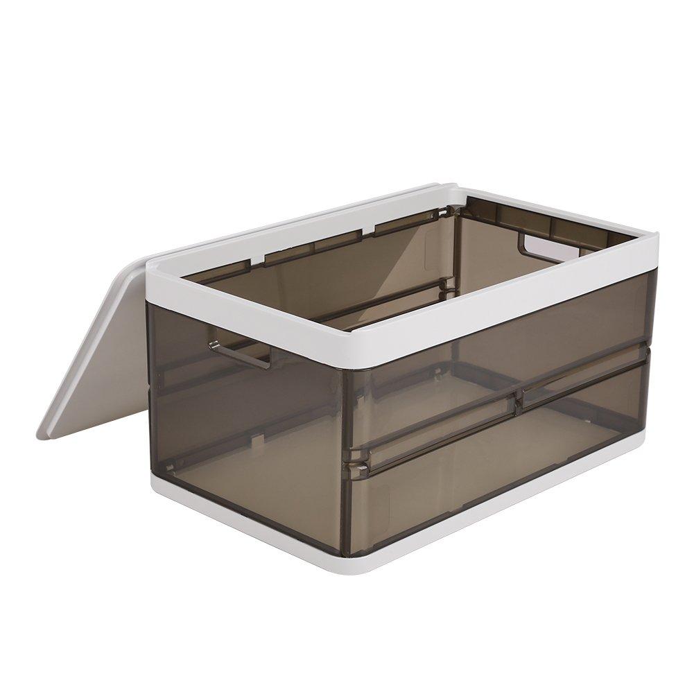 White/Brown - LIFE IDEAS - 2pcs Clothes Storage Box - 4